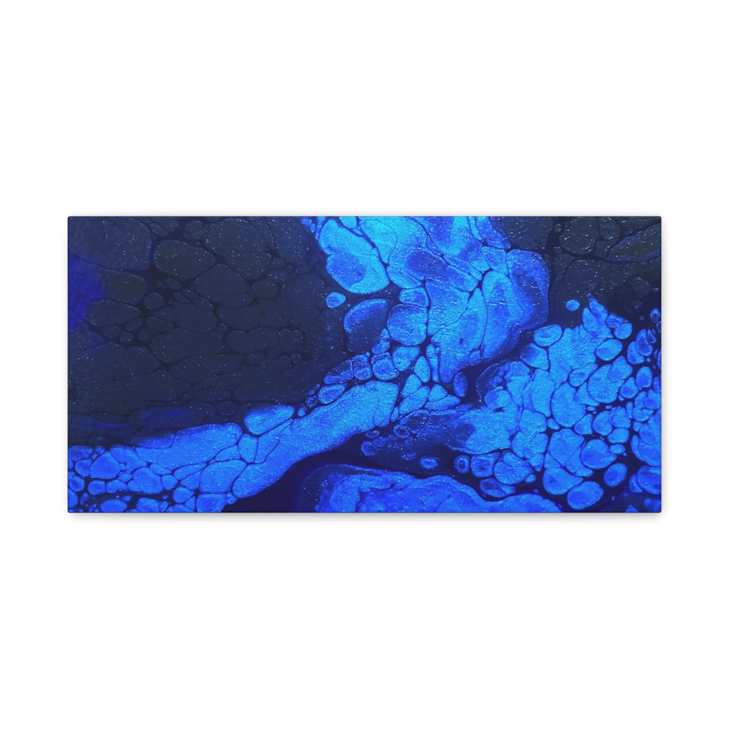 Abstract Blue Ocean Canvas Print — Matte Stretched Wall Art