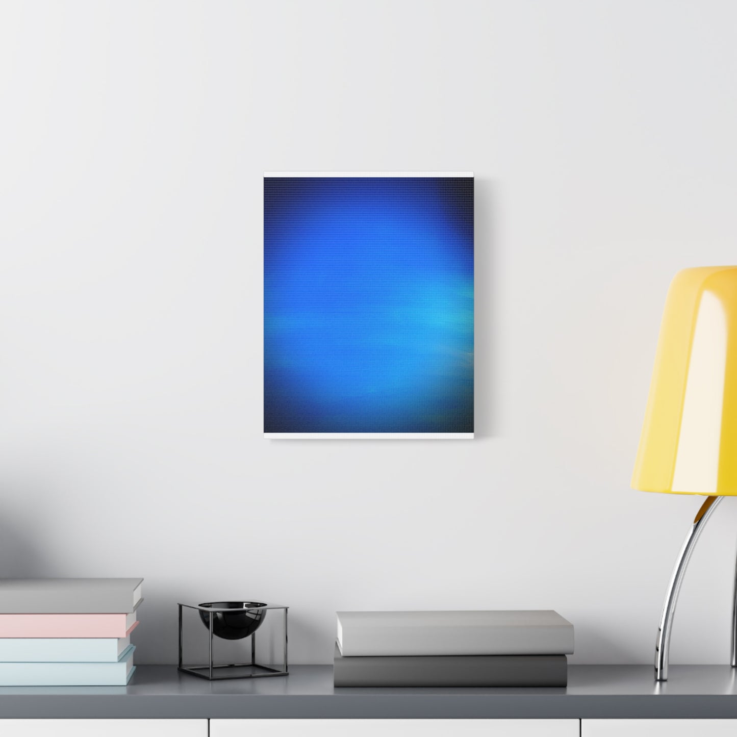 Blue Burst - Gradient Matte Canvas Print — Abstract Ocean Wall Art, Stretched 1.25"
