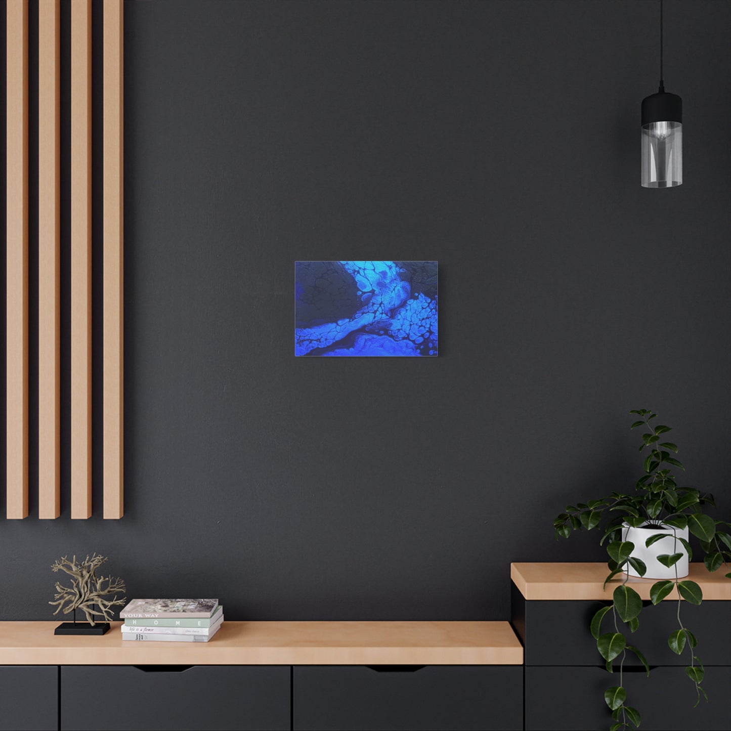 Abstract Blue Ocean Canvas Print — Matte Stretched Wall Art