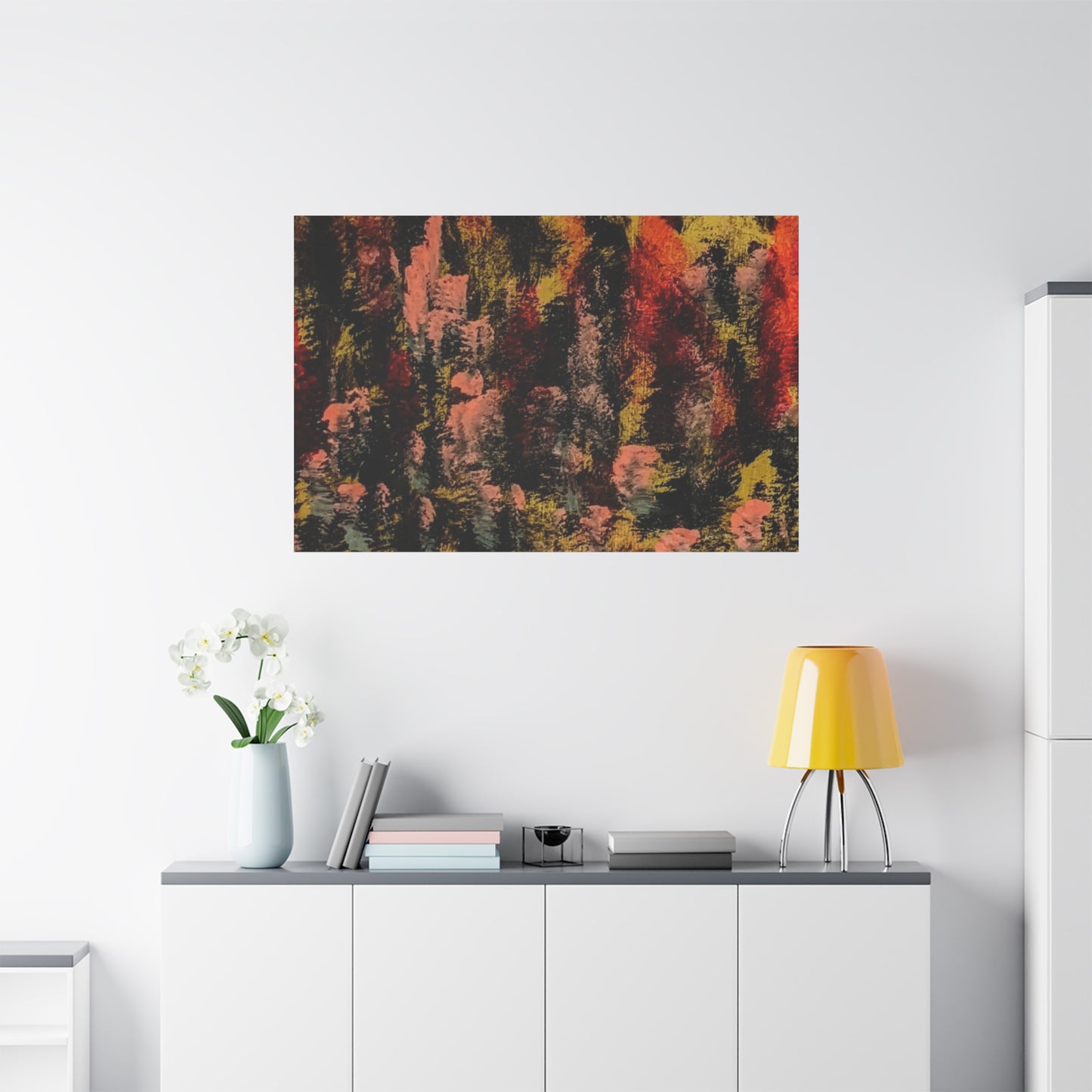 Autumn Forest Abstract — Matte Stretched Canvas