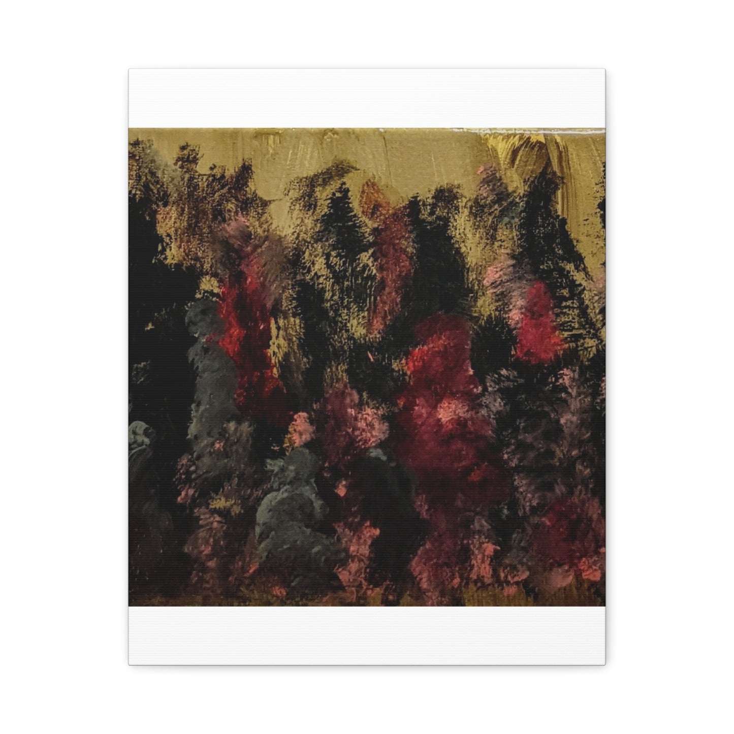 Autumn Forest Nightscape Matte Canvas Print — Stretched 1.25"