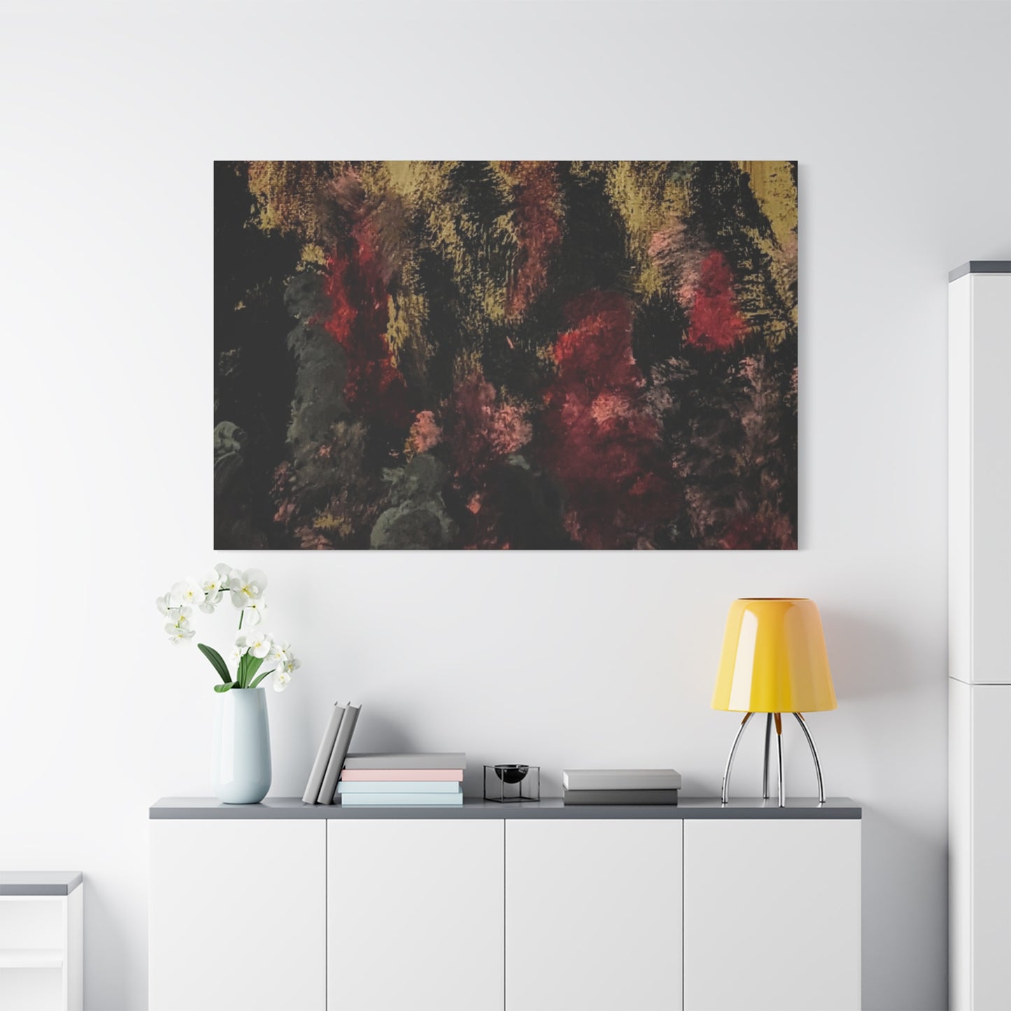 Autumn Forest Nightscape Matte Canvas Print — Stretched 1.25"