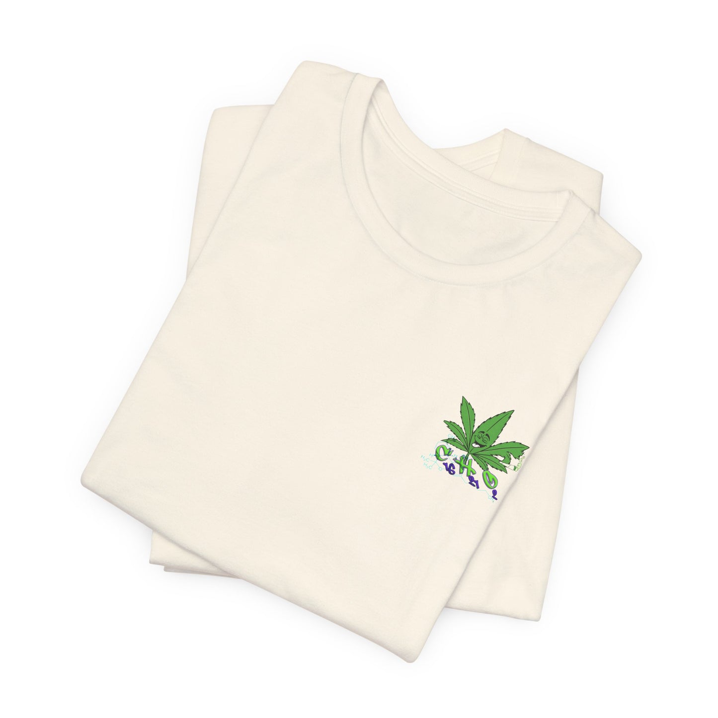 C16H21O2 - Minimal Marijuana Plant Graphic T-Shirt