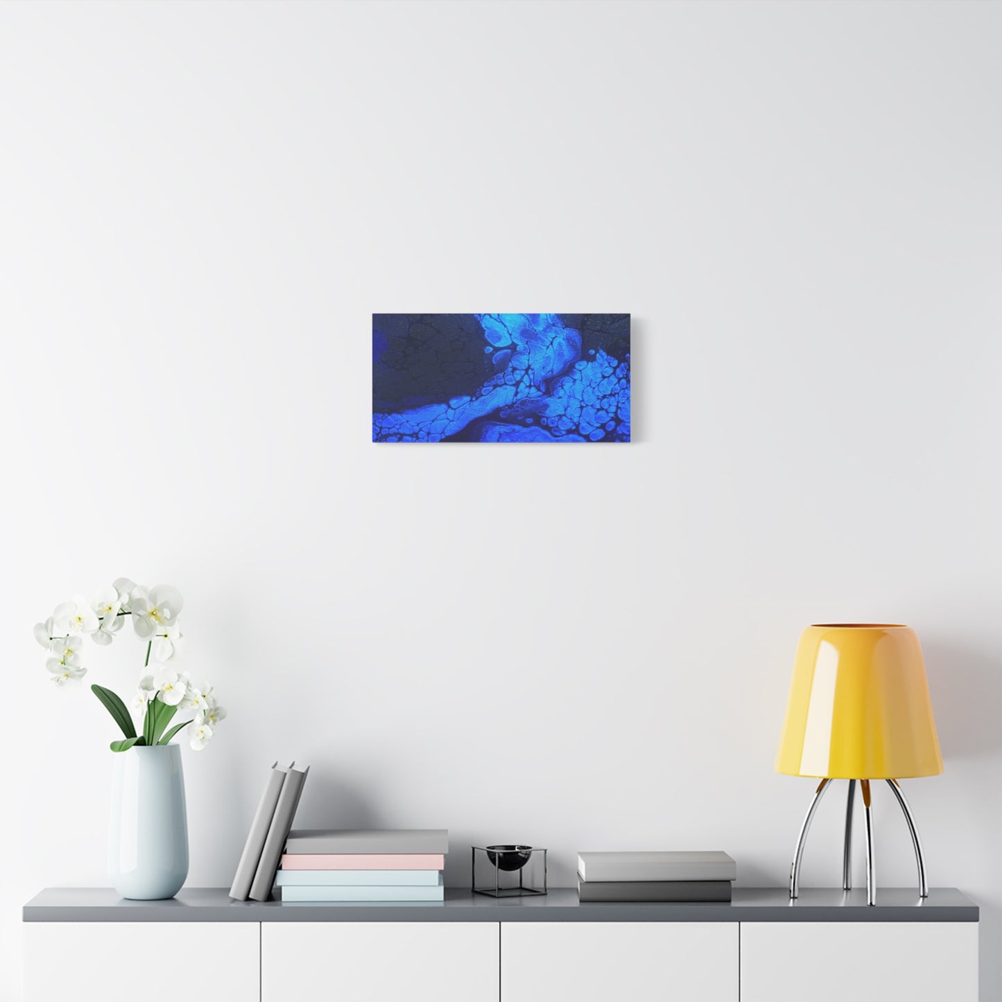 Abstract Blue Ocean Canvas Print — Matte Stretched Wall Art