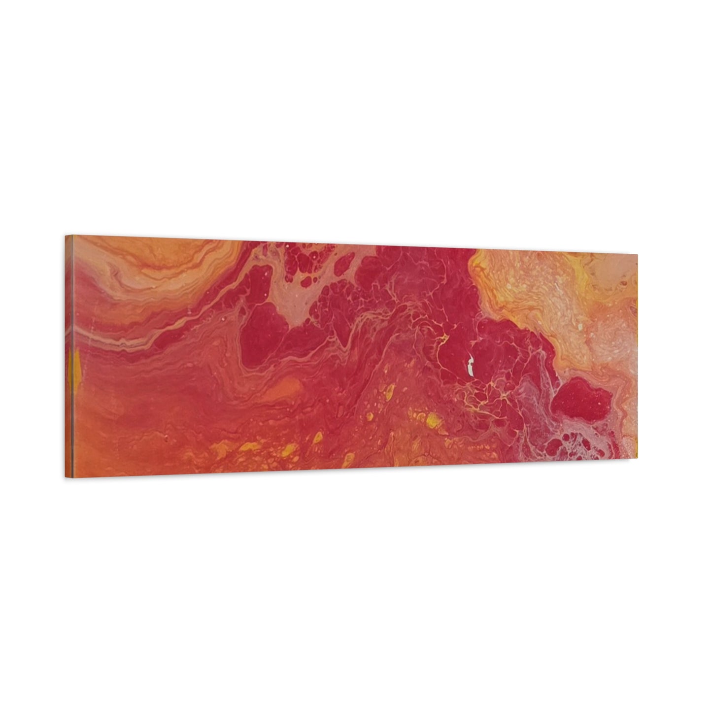 Abstract Pepto Popured - Sunset Swirl Matte Canvas Art - Stretched 1.25"