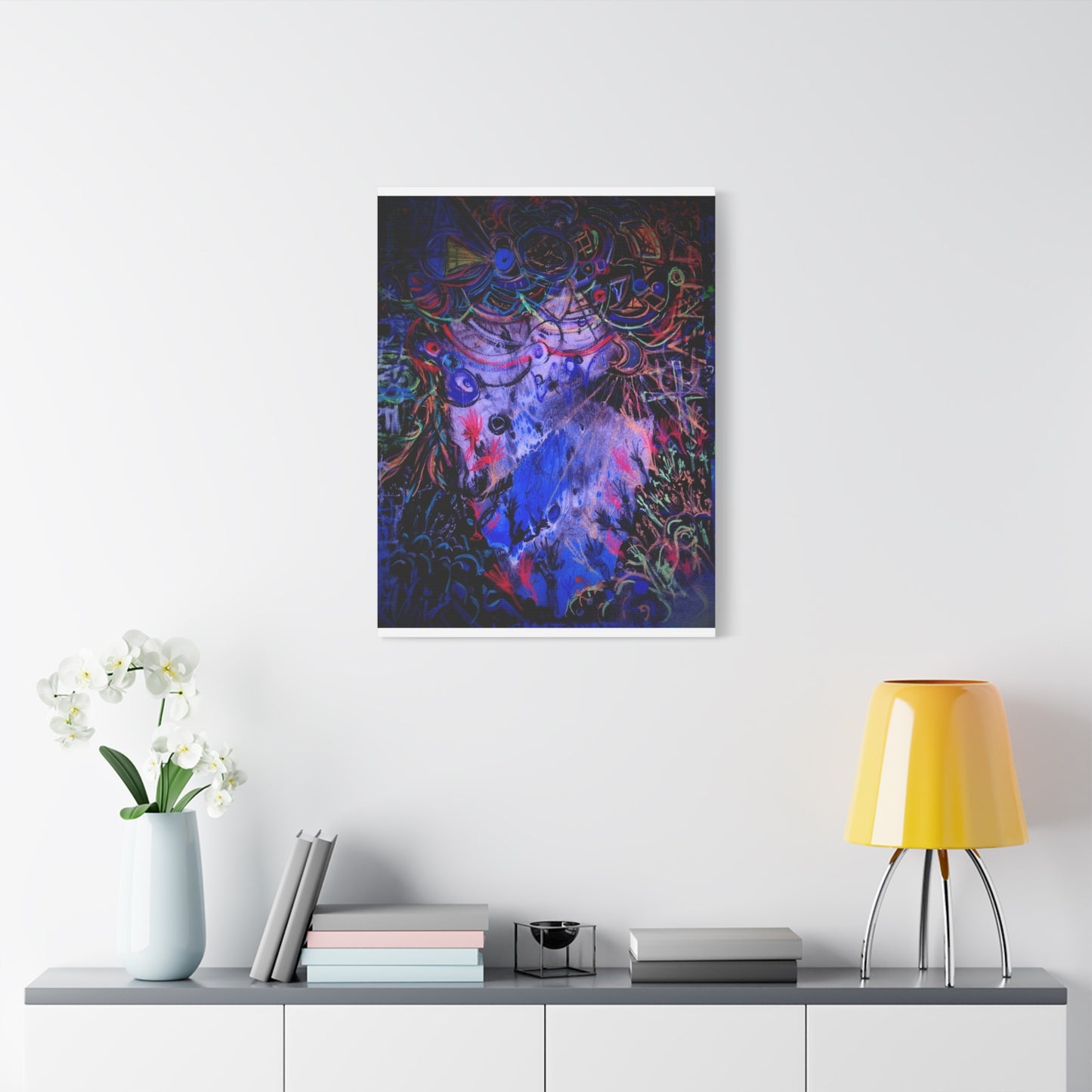 soul_extractions - Abstract Neon Canvas Art - Vibrant Psychedelic Wall Decor