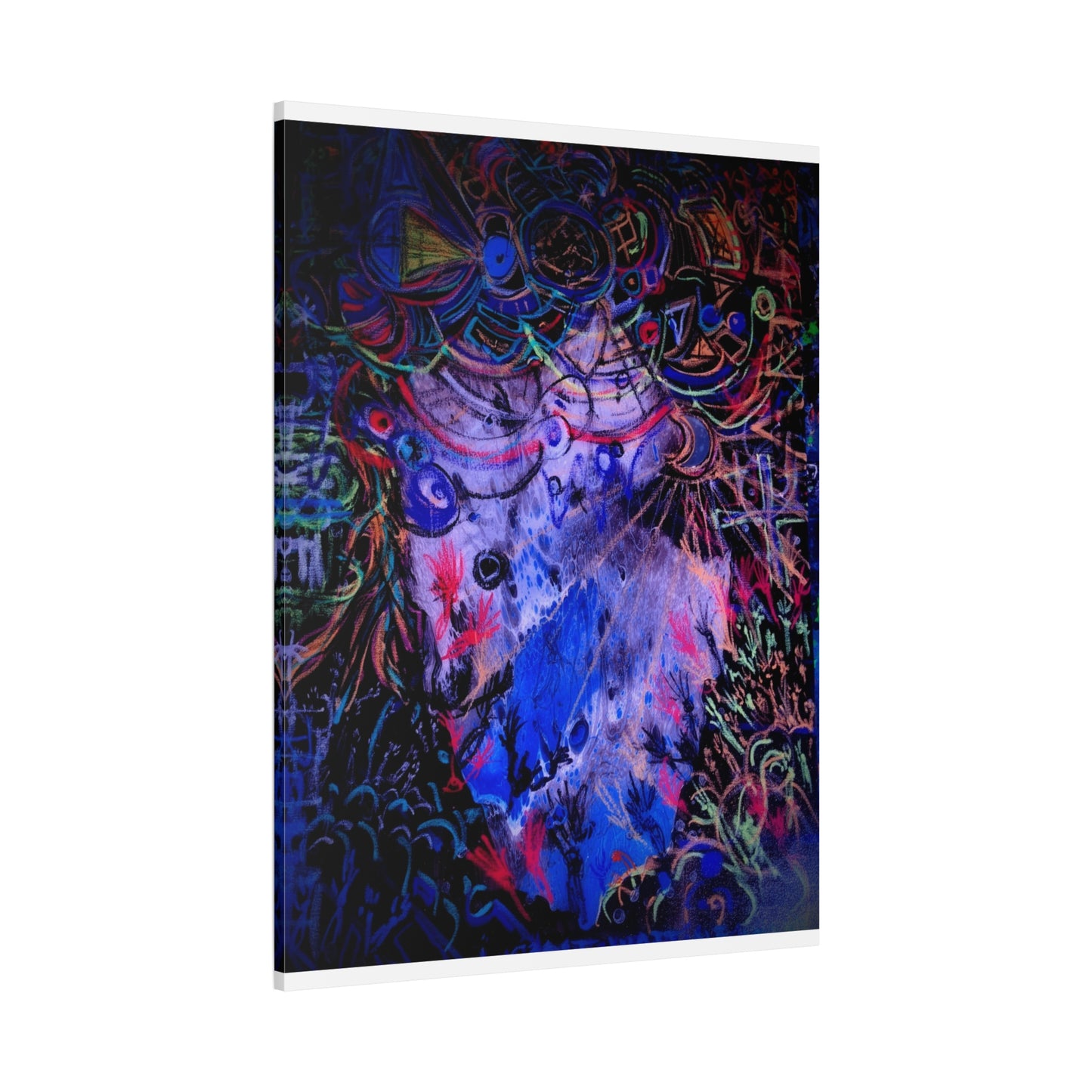 soul_extractions - Abstract Neon Canvas Art - Vibrant Psychedelic Wall Decor