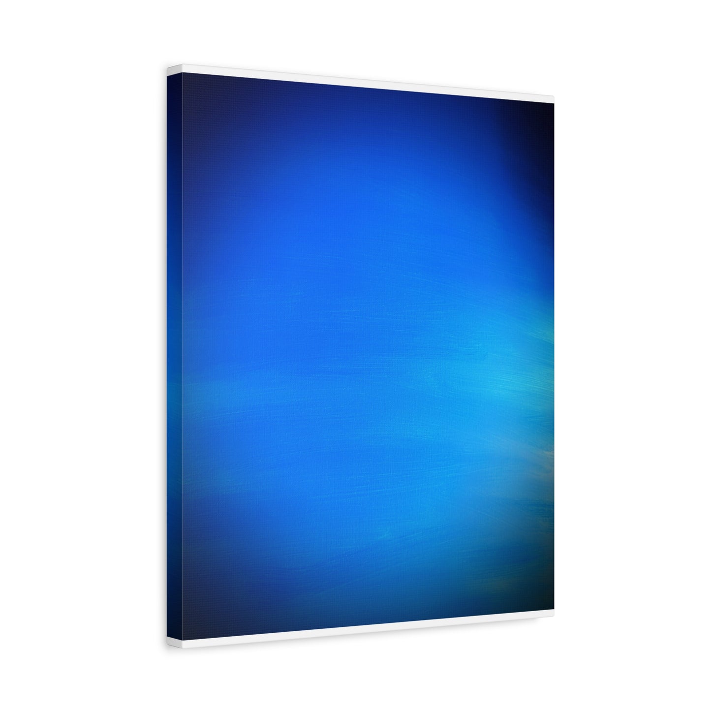Blue Burst - Gradient Matte Canvas Print — Abstract Ocean Wall Art, Stretched 1.25"