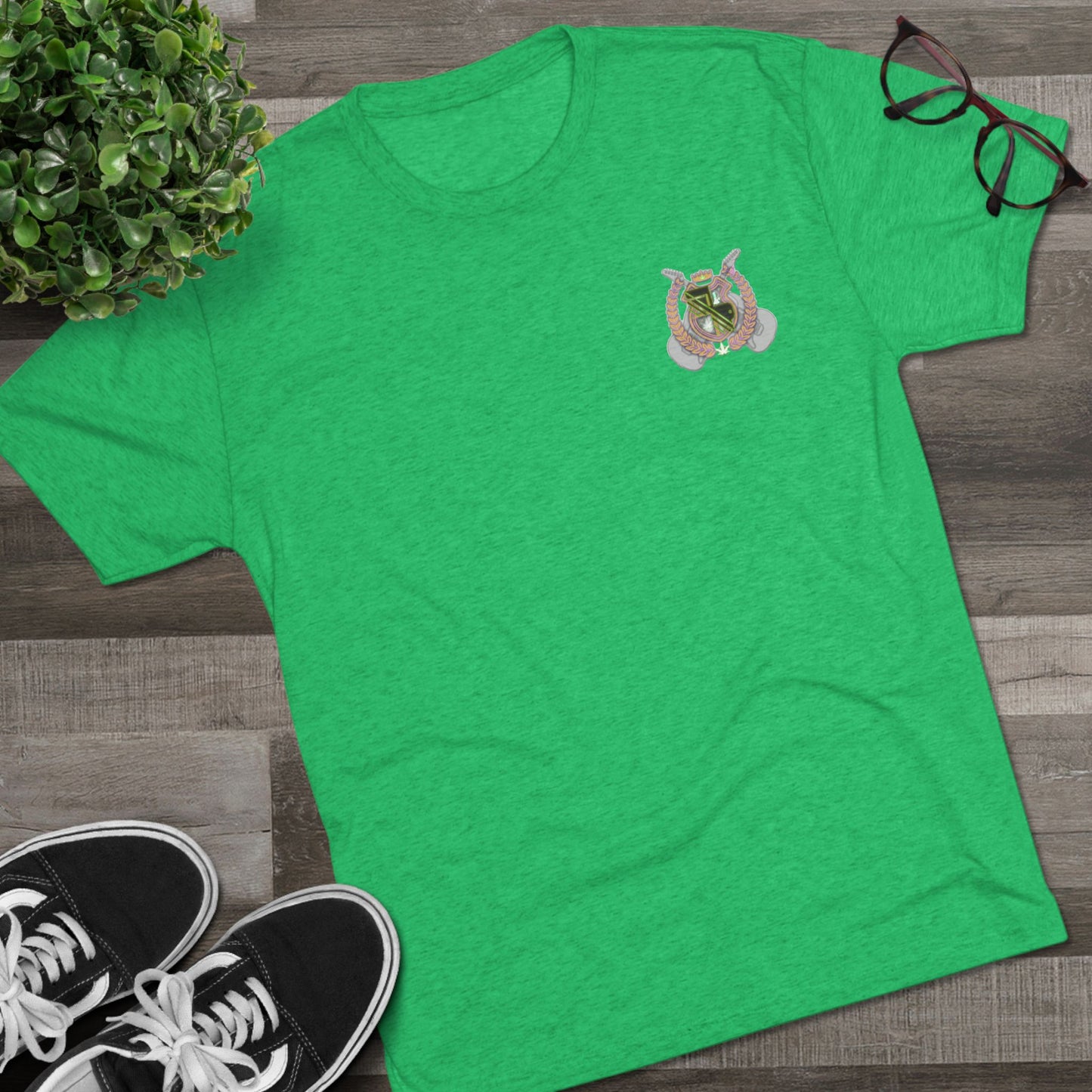 Heraldic Crest T‑Shirt — Vintage Shield Emblem Tee