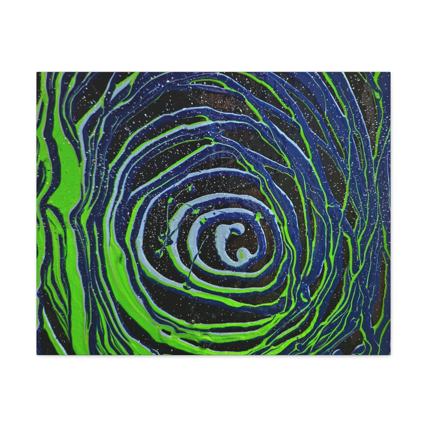 Abstract Green Swirl Matte Canvas Art — Stretched 1.25" Wall Décor