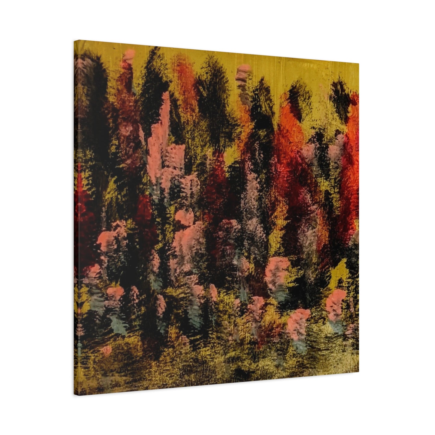 Autumn Forest Abstract — Matte Stretched Canvas