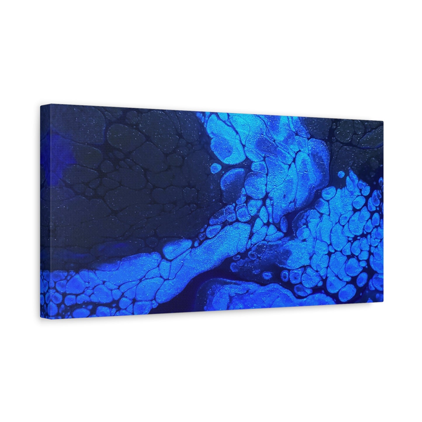 Abstract Blue Ocean Canvas Print — Matte Stretched Wall Art