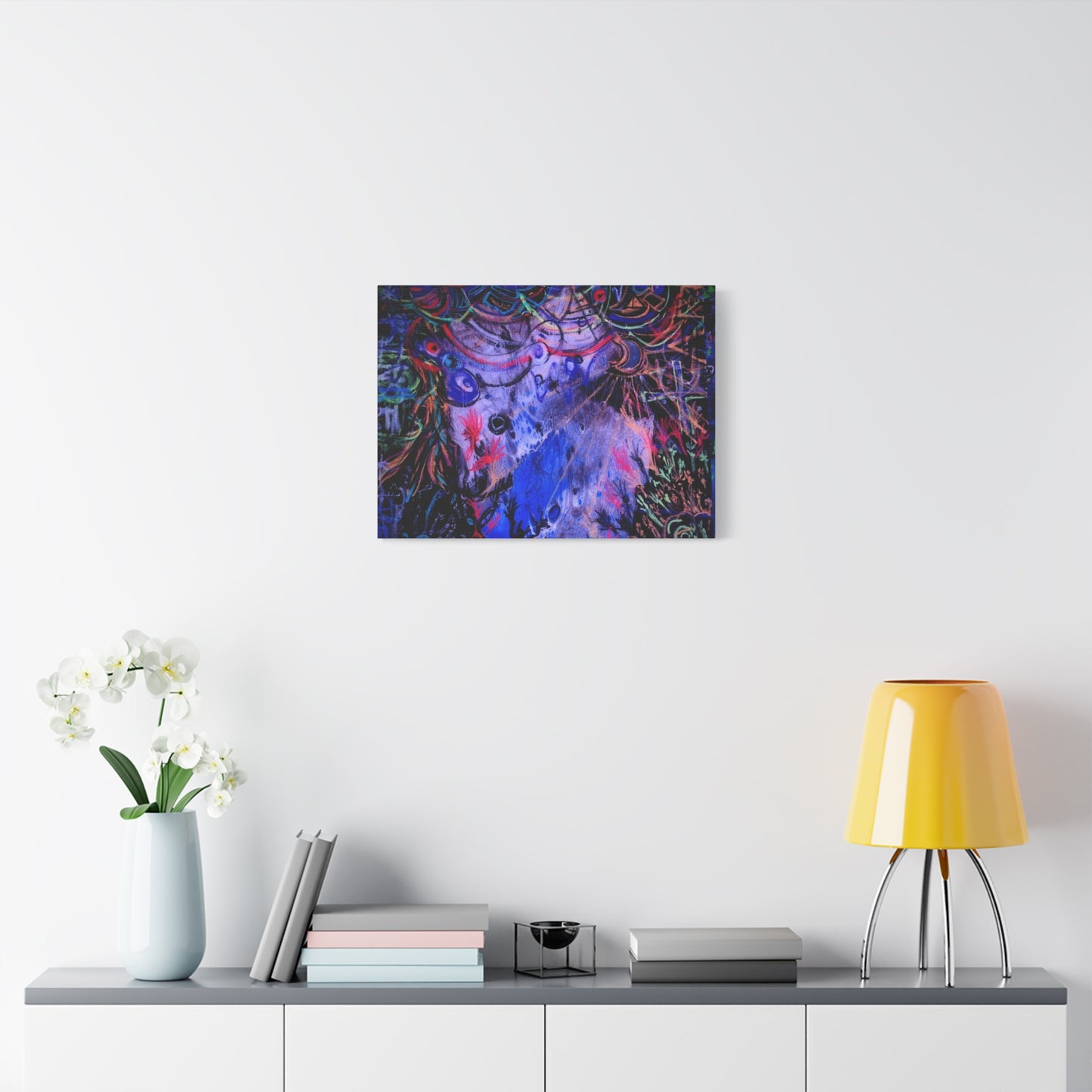 soul_extractions - Abstract Neon Canvas Art - Vibrant Psychedelic Wall Decor
