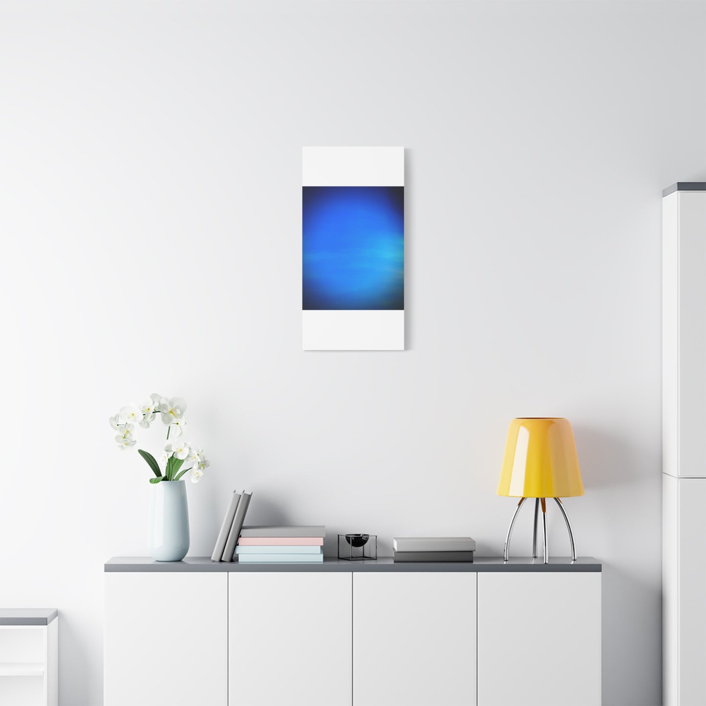 Blue Burst - Gradient Matte Canvas Print — Abstract Ocean Wall Art, Stretched 1.25"