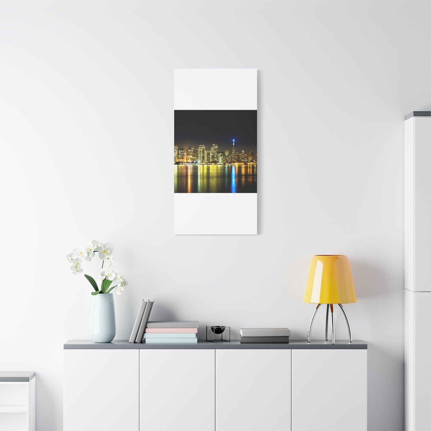 San Francisco Night Skyline Matte Canvas Print — Stretched 1.25"