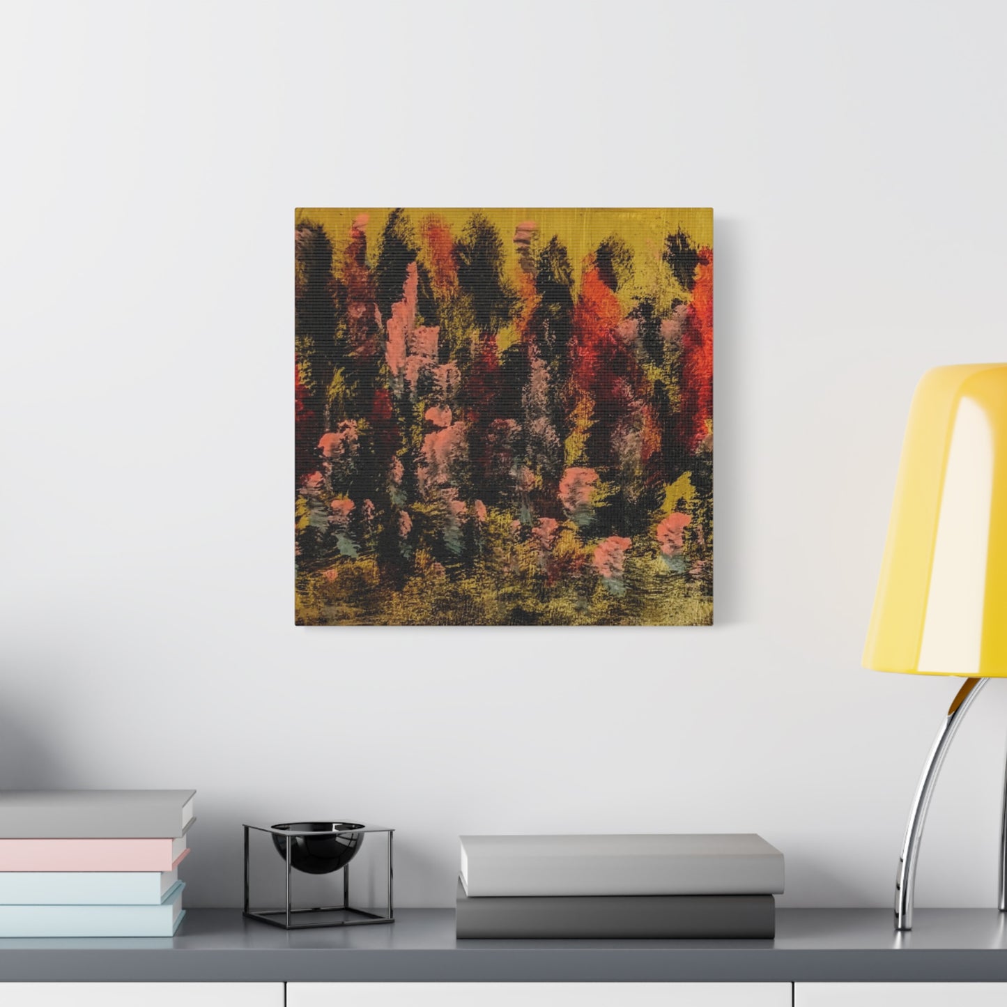Autumn Forest Abstract — Matte Stretched Canvas