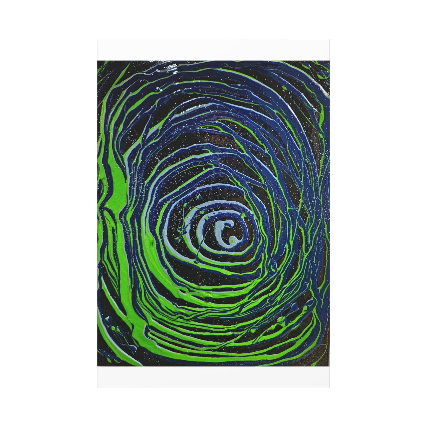 Abstract Green Swirl Matte Canvas Art — Stretched 1.25" Wall Décor
