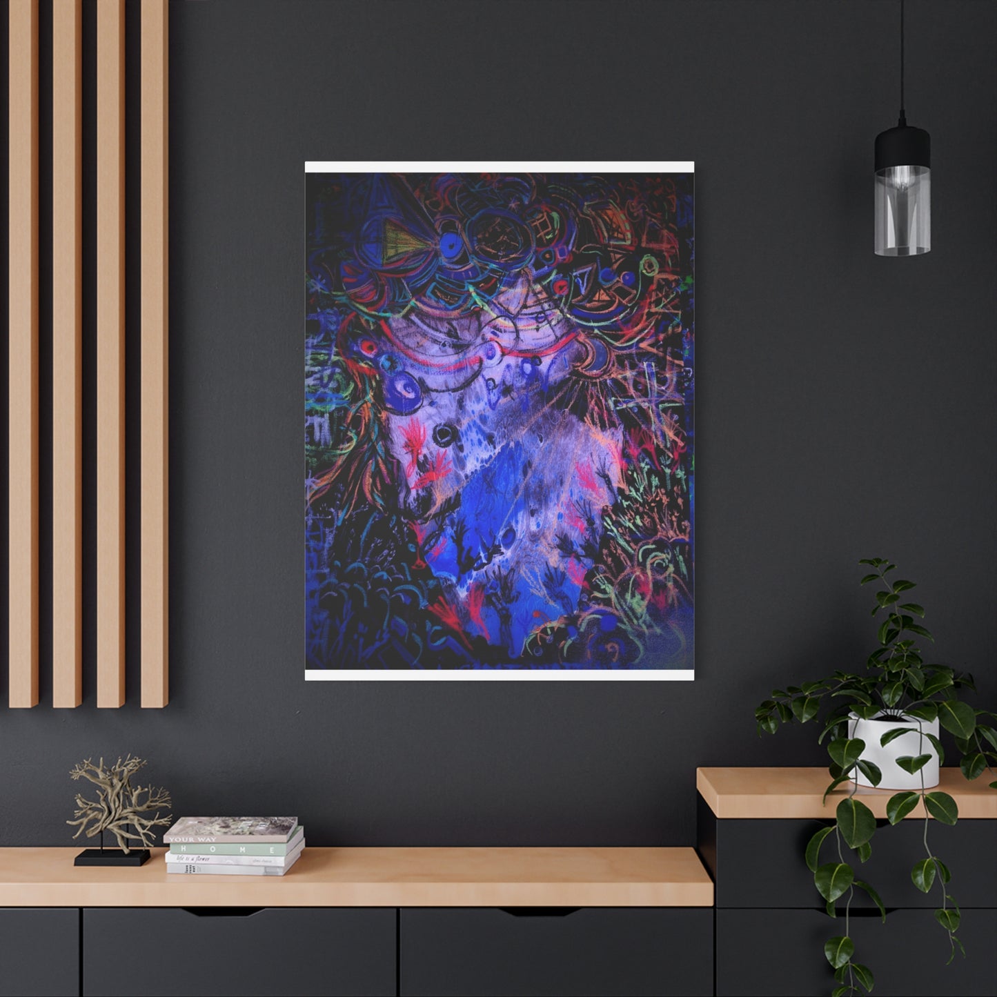 soul_extractions - Abstract Neon Canvas Art - Vibrant Psychedelic Wall Decor