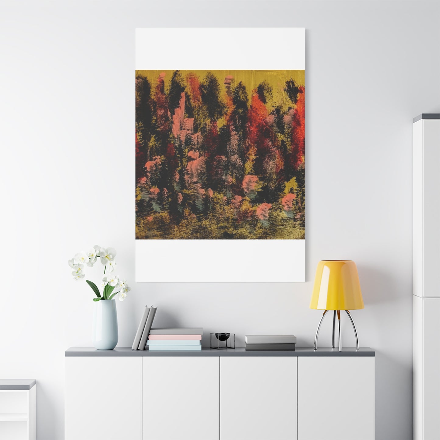Autumn Forest Abstract — Matte Stretched Canvas