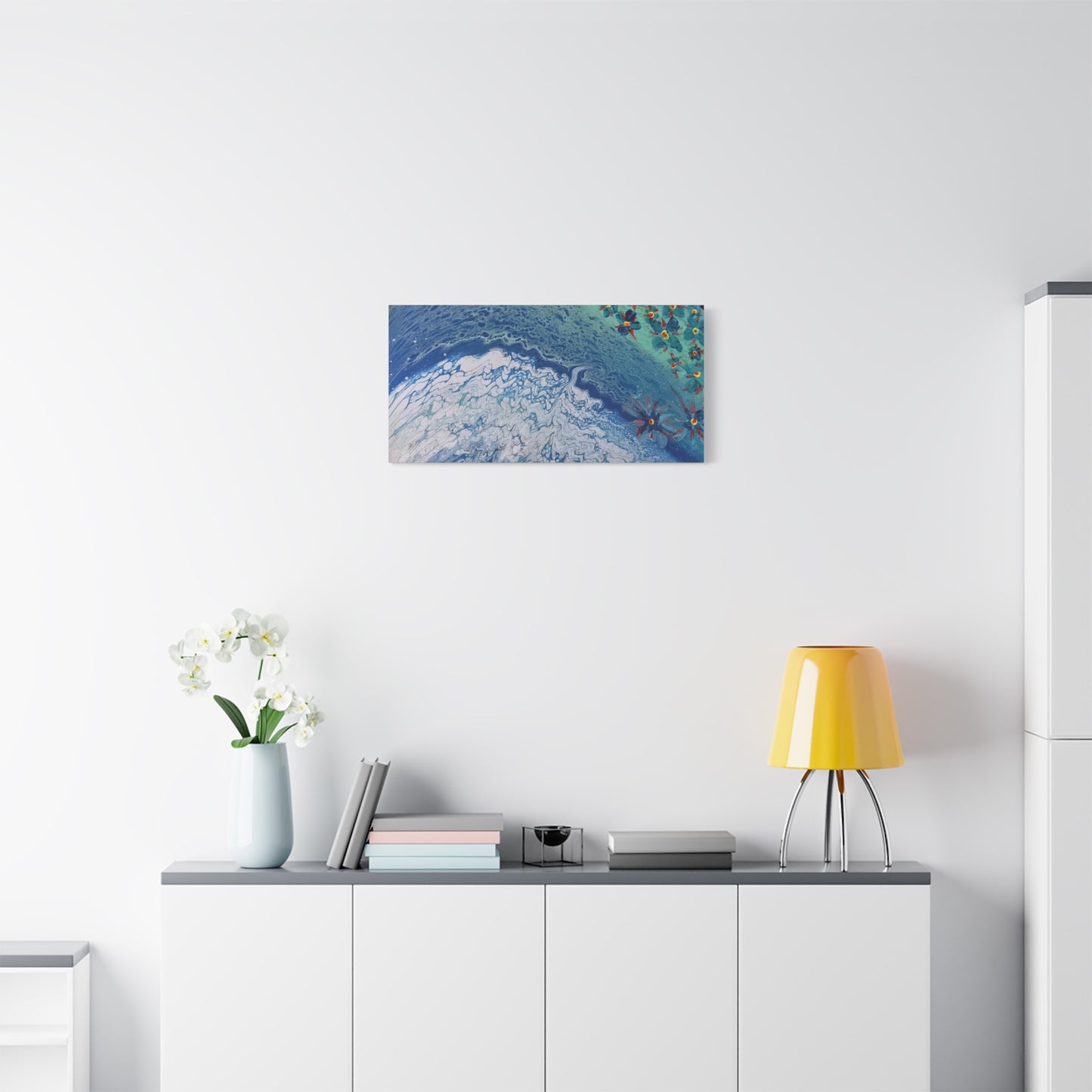 floetrol&flowers - Abstract Matte Canvas Print — Floral Accents Stretched Wall Art