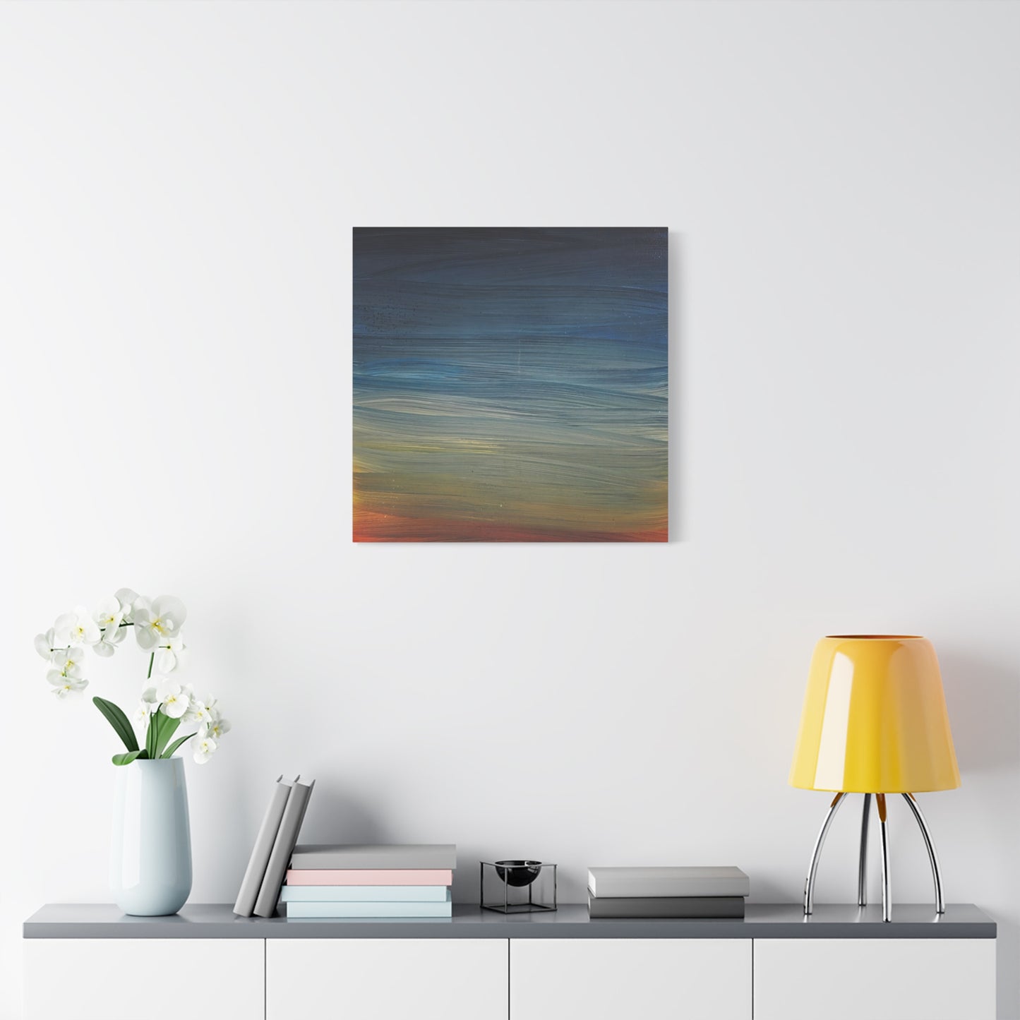 Abstract Coastal Sunset Canvas Print — Matte Stretched Wall Art