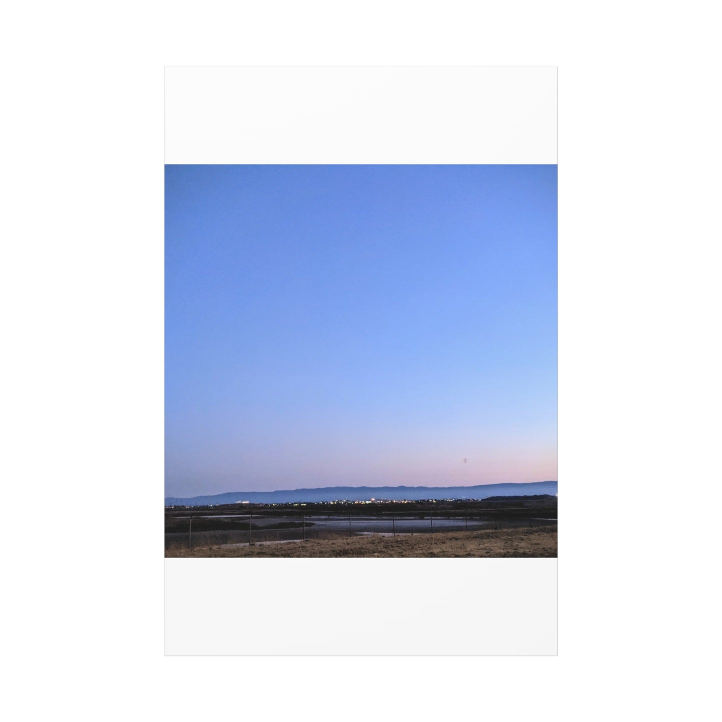 Serene Blue Horizon Matte Canvas Print — Stretched Wall Art