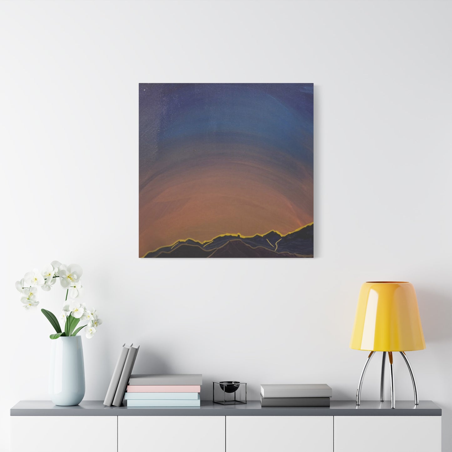 Sunset Mountain Canvas Wall Art - first light — Matte Stretched Landscape Print