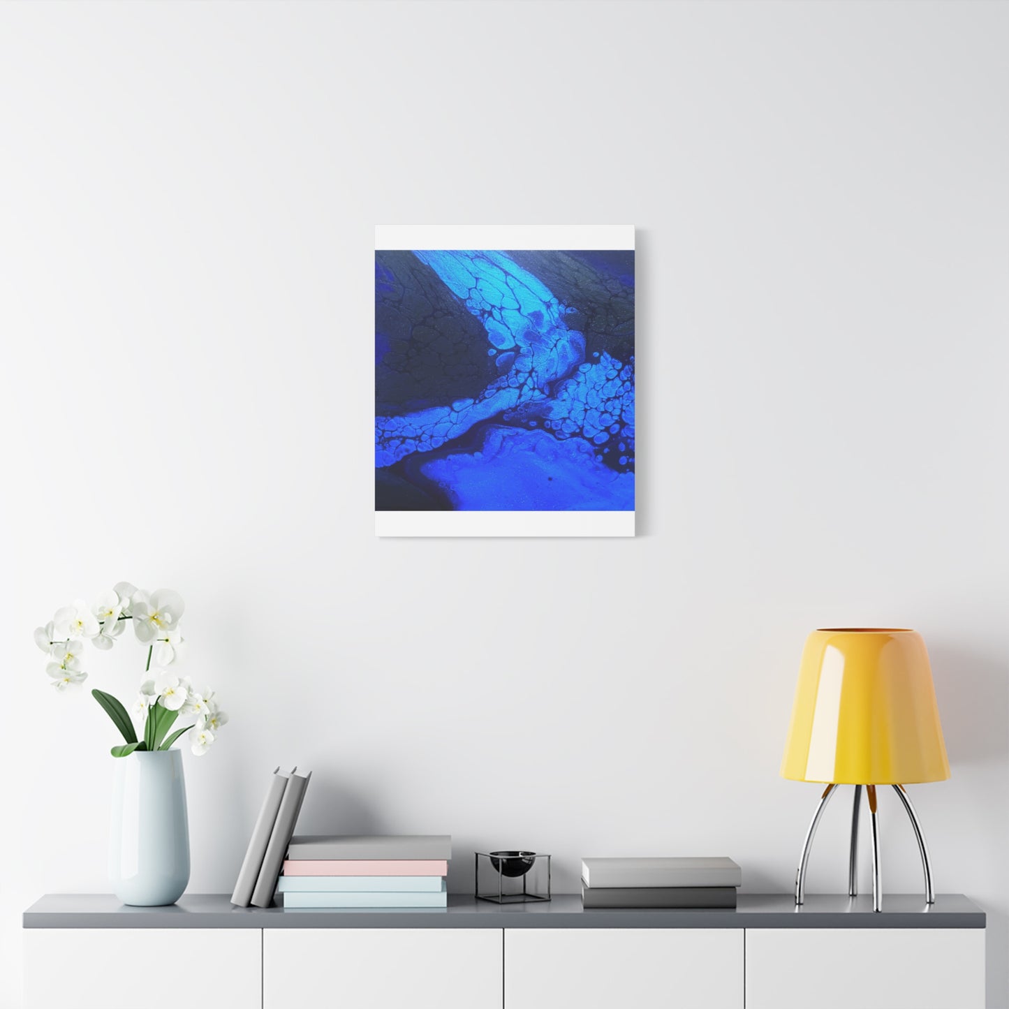 Abstract Blue Ocean Canvas Print — Matte Stretched Wall Art