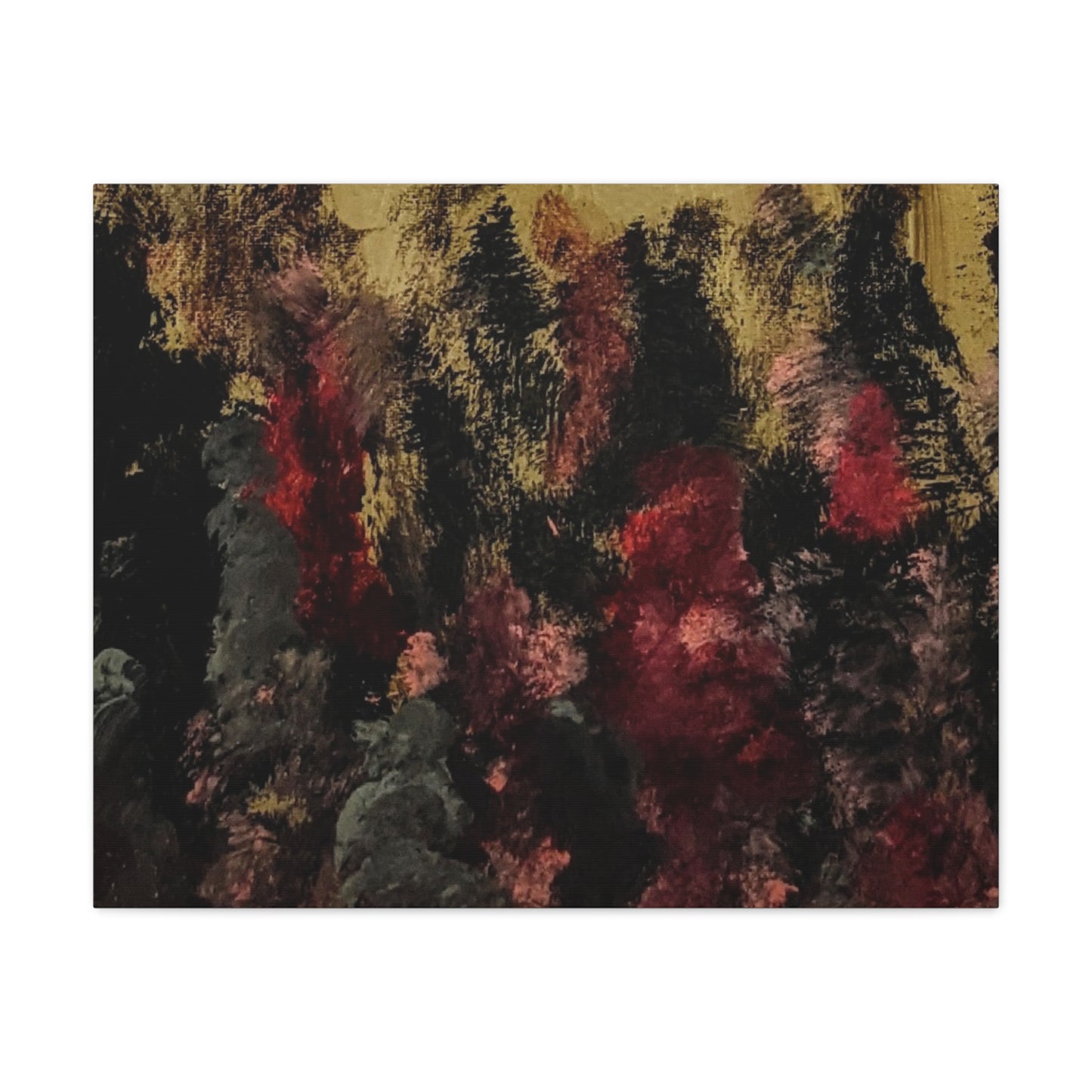 Autumn Forest Nightscape Matte Canvas Print — Stretched 1.25"