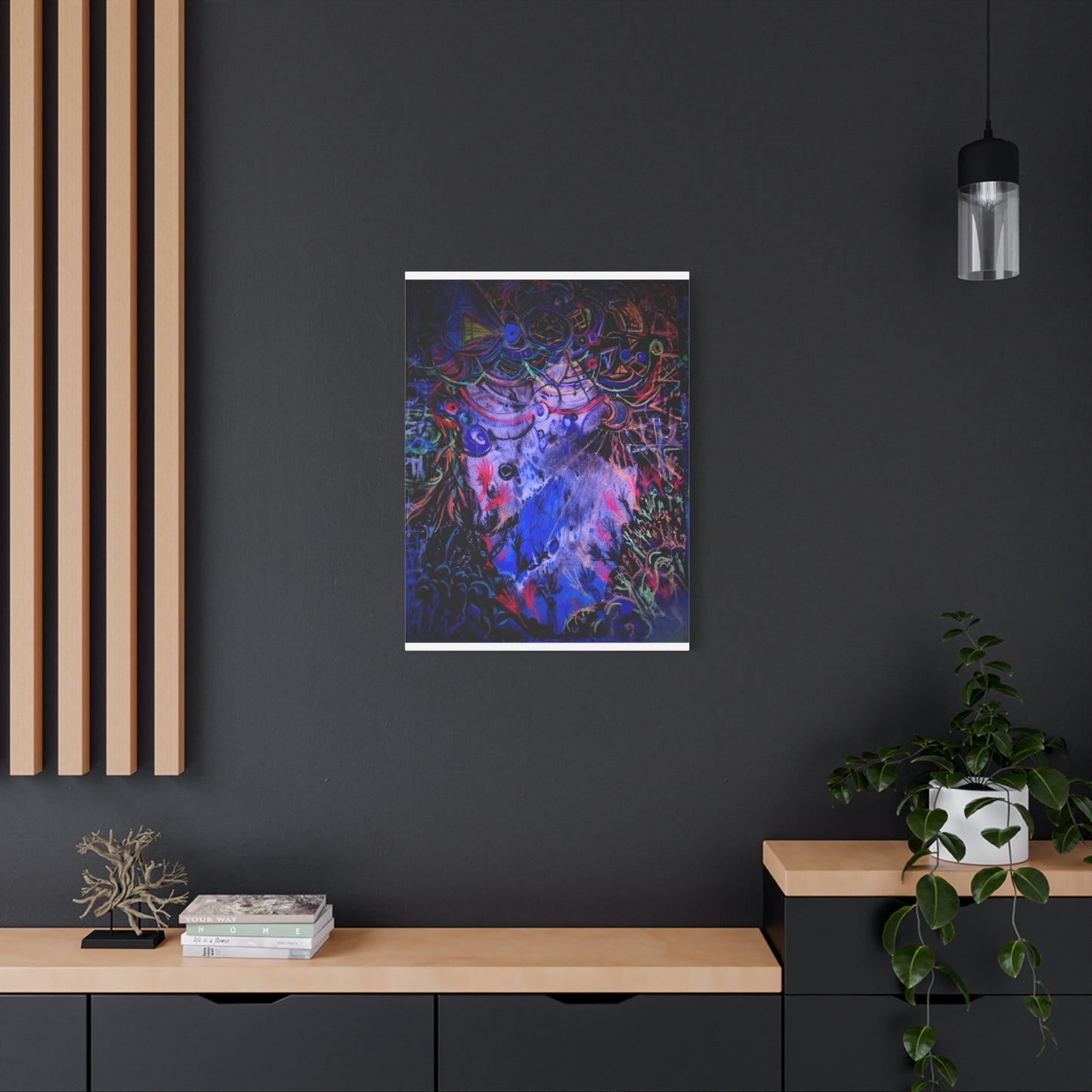 soul_extractions - Abstract Neon Canvas Art - Vibrant Psychedelic Wall Decor