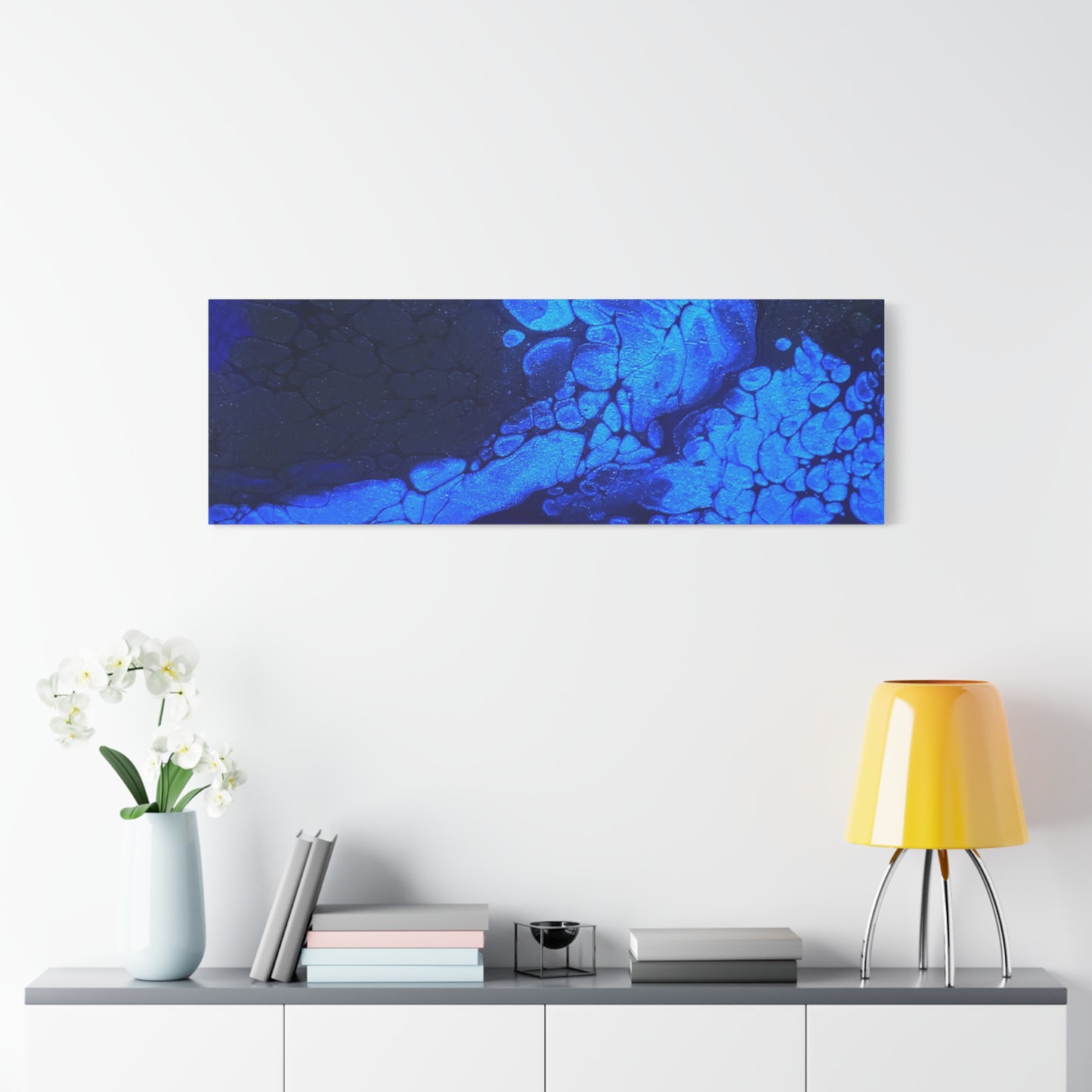 Abstract Blue Ocean Canvas Print — Matte Stretched Wall Art