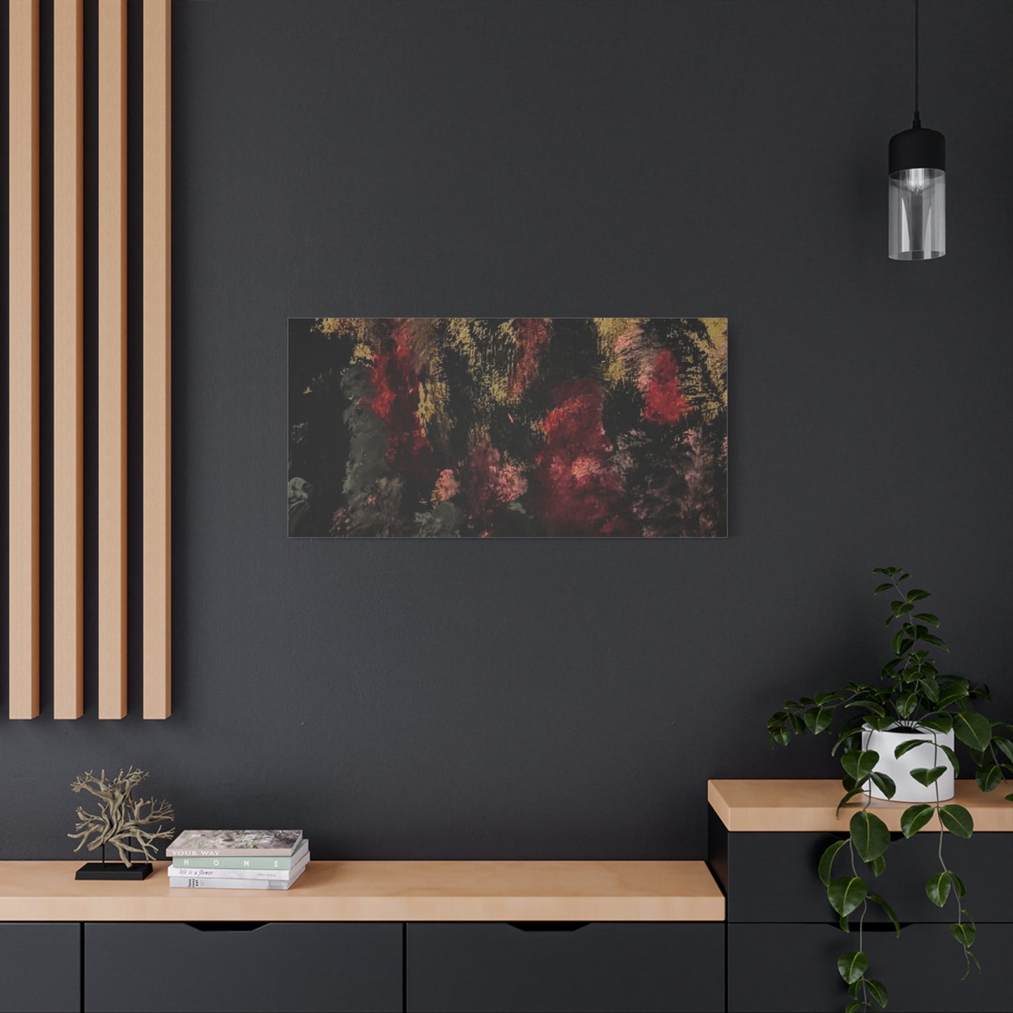 Autumn Forest Nightscape Matte Canvas Print — Stretched 1.25"
