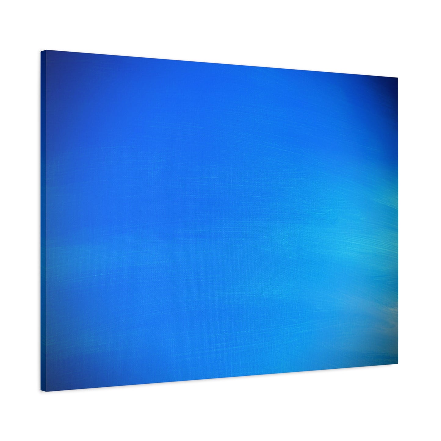 Blue Burst - Gradient Matte Canvas Print — Abstract Ocean Wall Art, Stretched 1.25"