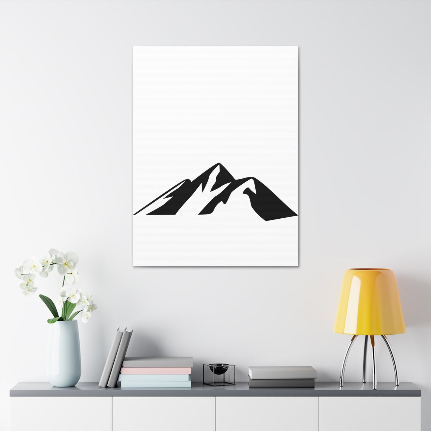 mountains002 - Mountain Silhouette Canvas Art