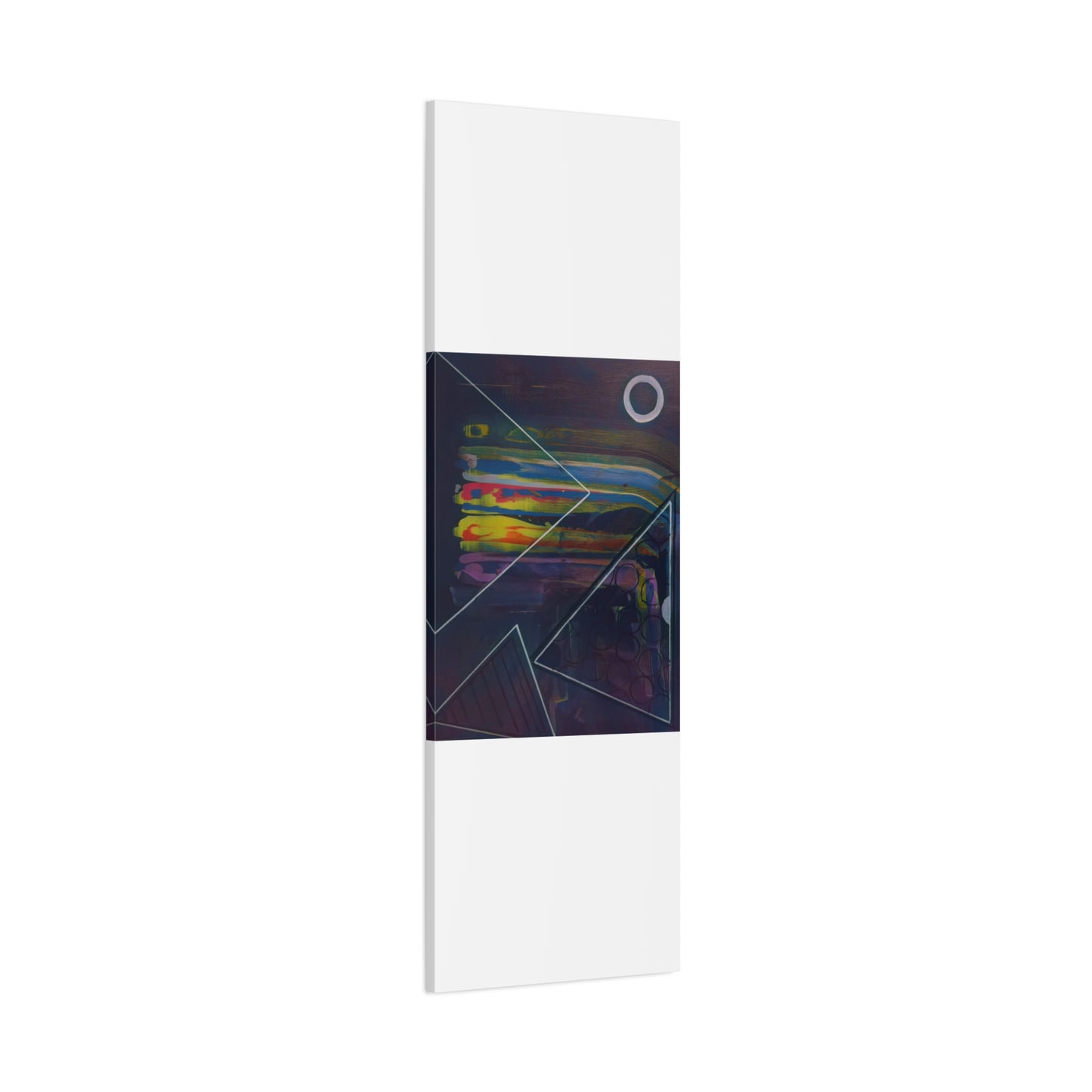 Abstract Geometric Canvas Art - 2025 astronomy – Colorful Drip Triangle Stretched Canvas