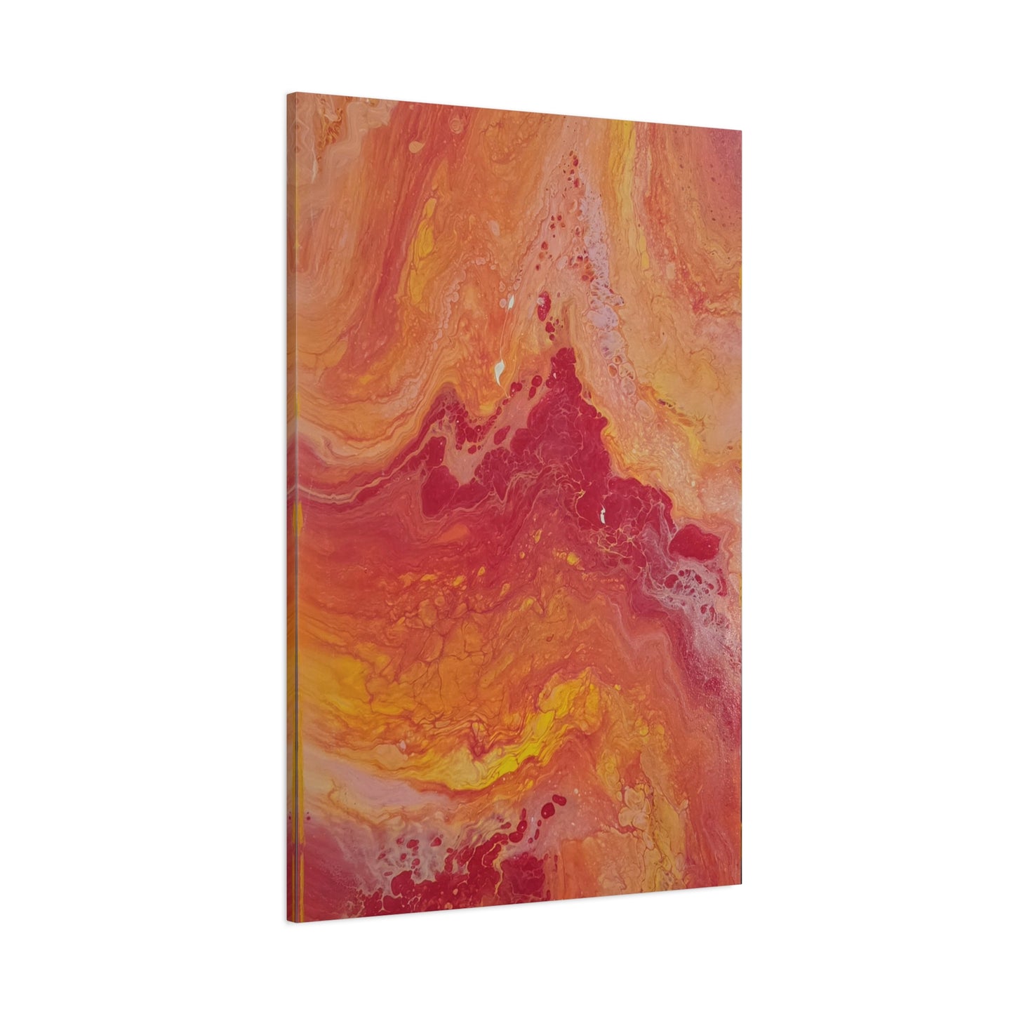 Abstract Pepto Popured - Sunset Swirl Matte Canvas Art - Stretched 1.25"