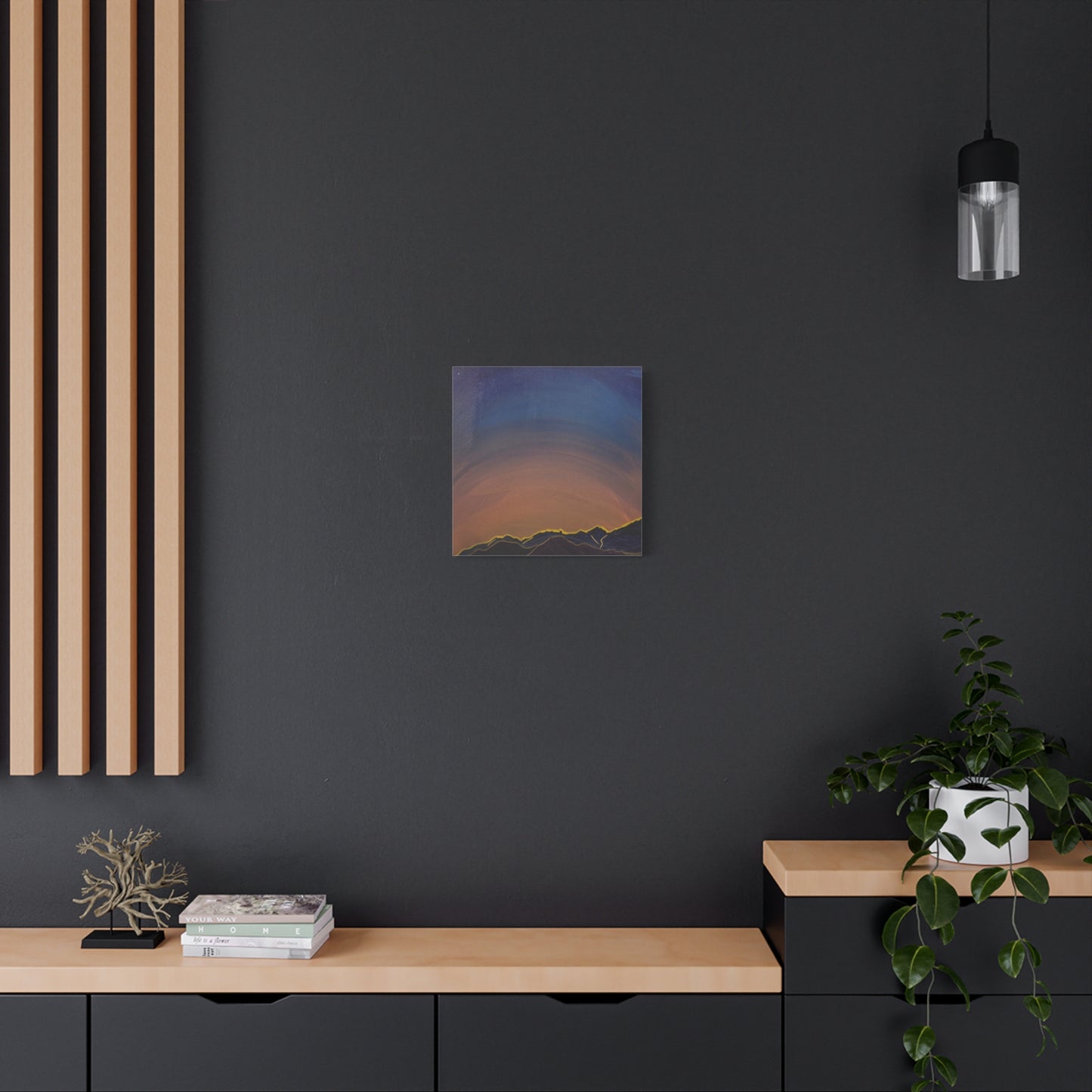 Sunset Mountain Canvas Wall Art - first light — Matte Stretched Landscape Print