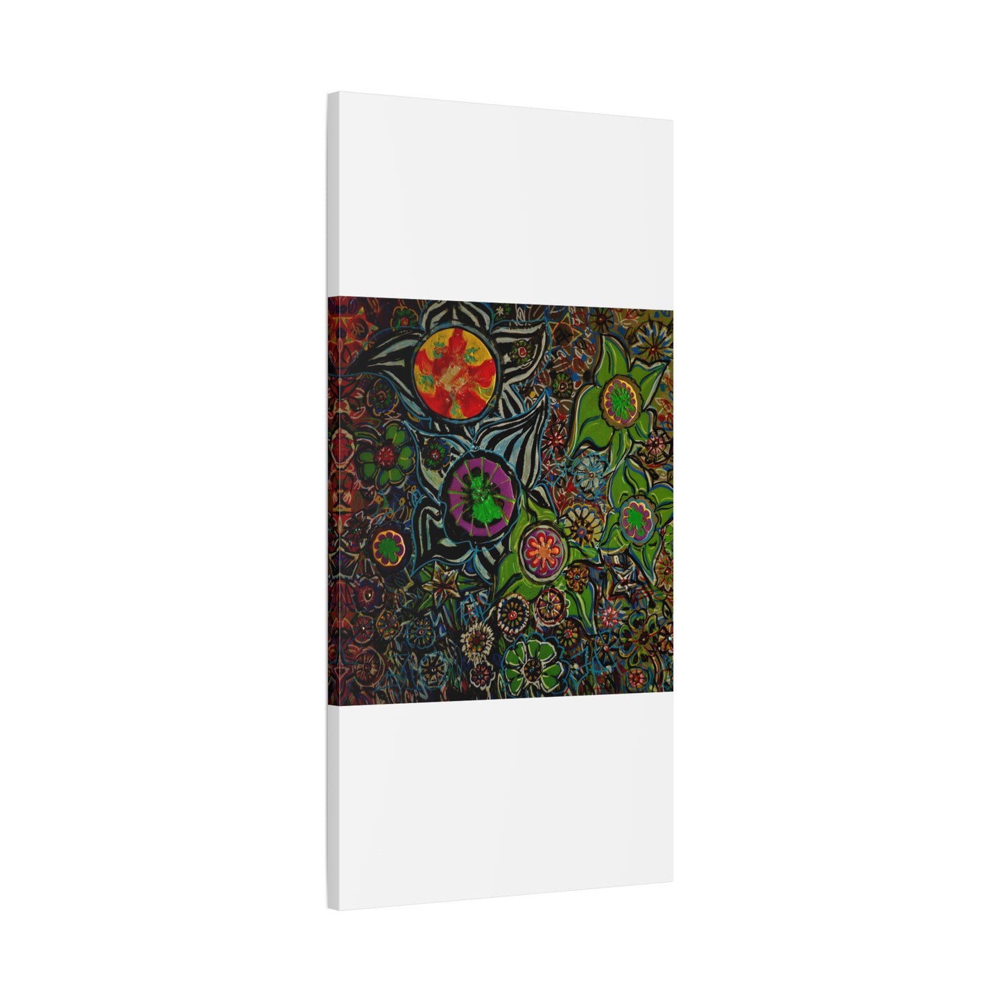Urban_gardening-03 - Psychedelic Floral Canvas Print — Vibrant Abstract Garden Wall Art