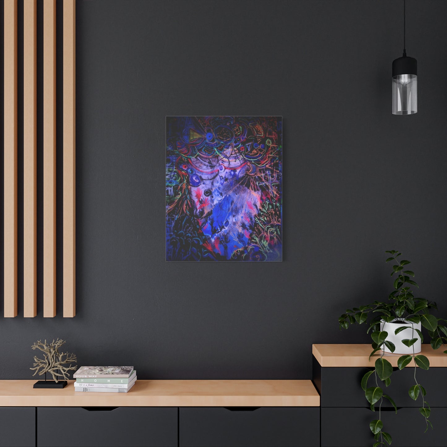 soul_extractions - Abstract Neon Canvas Art - Vibrant Psychedelic Wall Decor