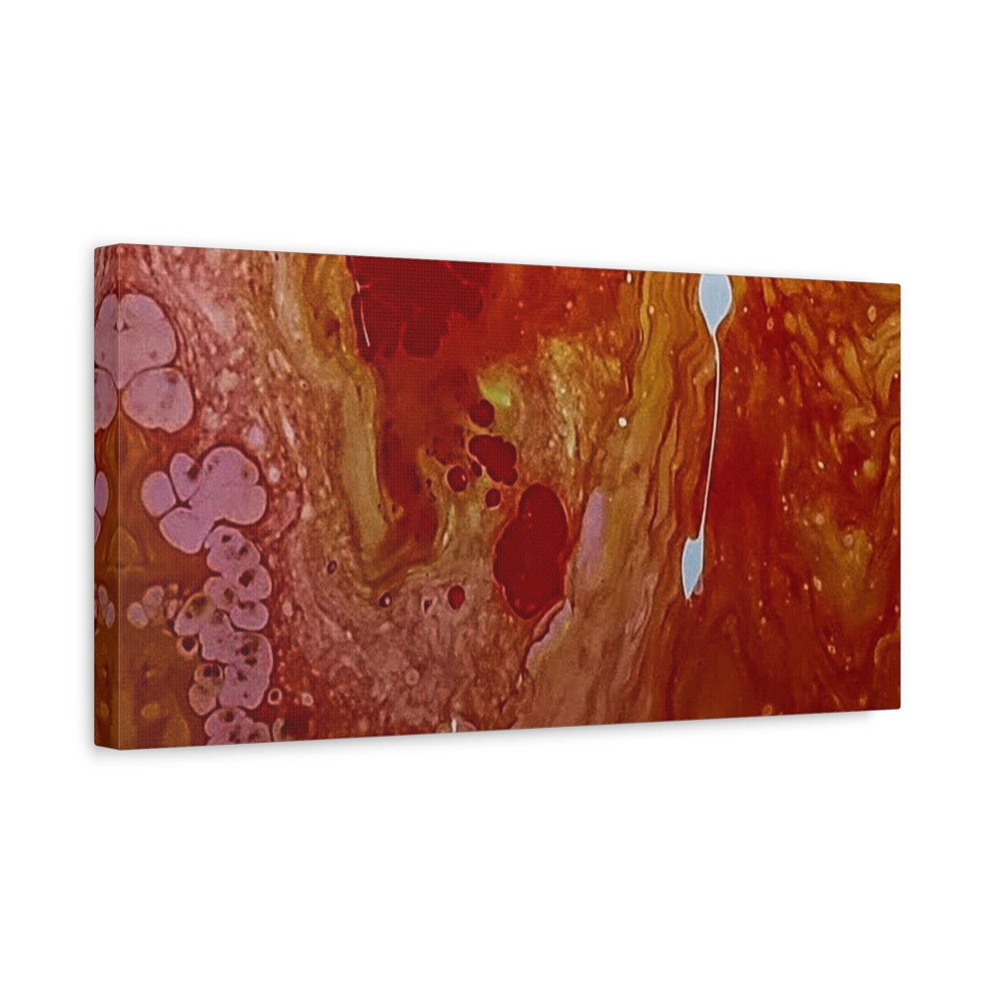 Abstract Red Fluid Art Canvas Print — Matte Stretched Wall Art