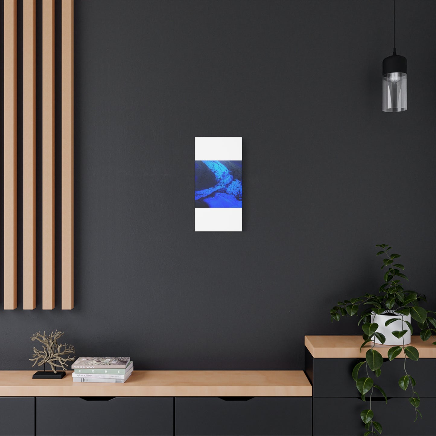 Abstract Blue Ocean Canvas Print — Matte Stretched Wall Art