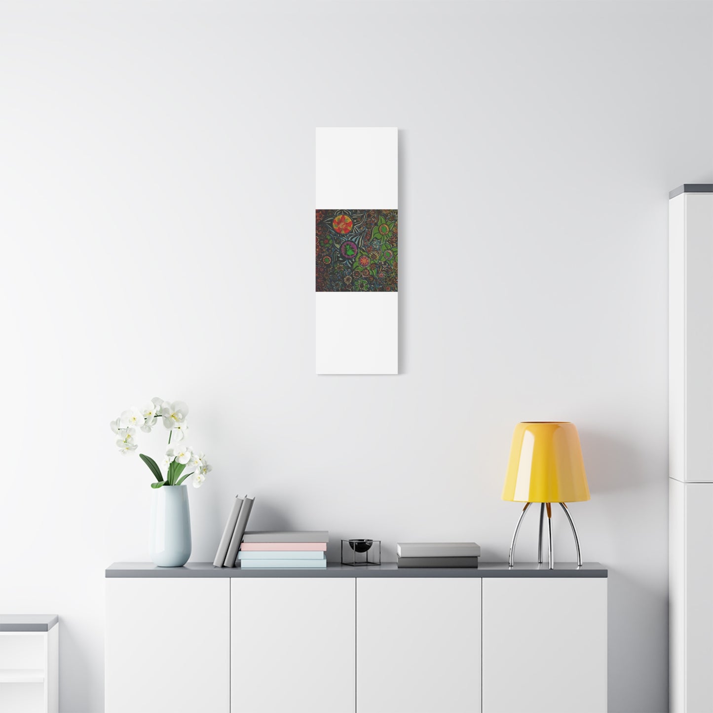 Urban_gardening-03 - Psychedelic Floral Canvas Print — Vibrant Abstract Garden Wall Art