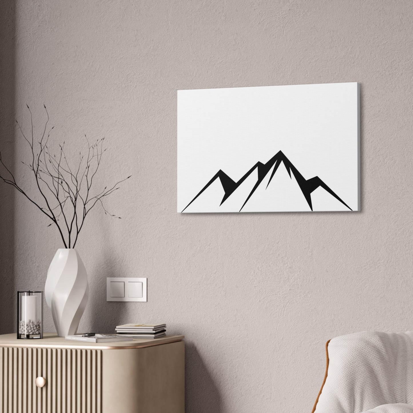 mountains005 - Black Mountain Canvas Art Print
