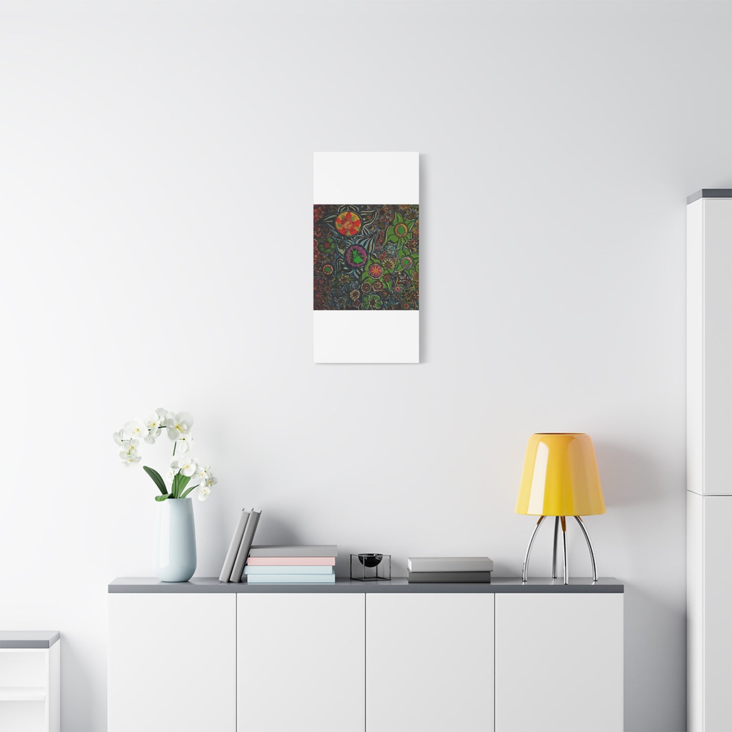 Urban_gardening-03 - Psychedelic Floral Canvas Print — Vibrant Abstract Garden Wall Art
