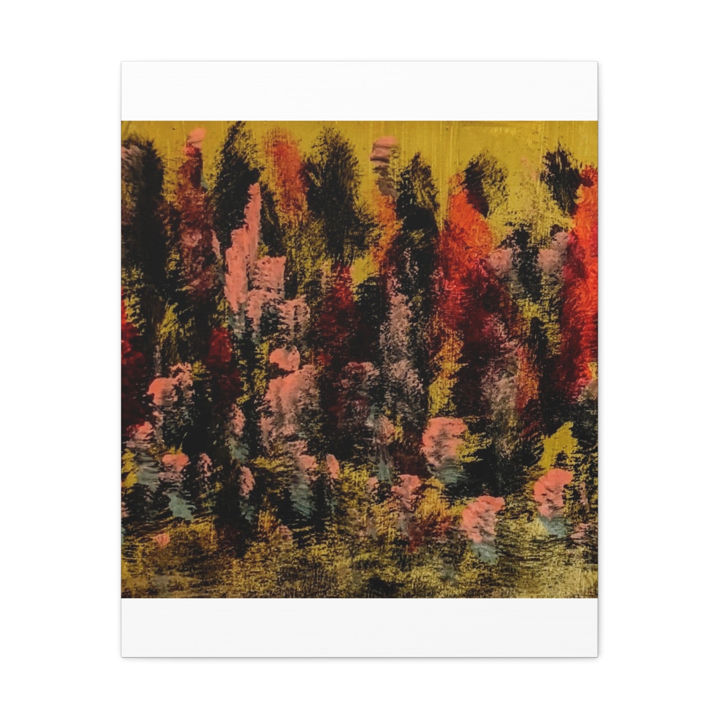Autumn Forest Abstract — Matte Stretched Canvas