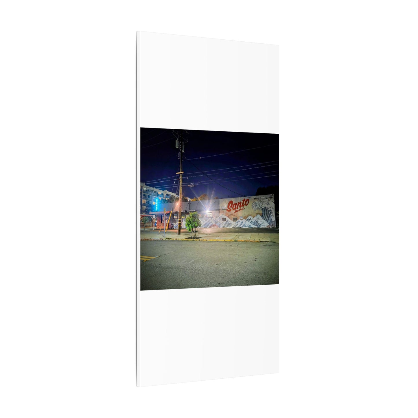 Santo Market Mural (7th&taylor)— Nighttime Urban Wall Art