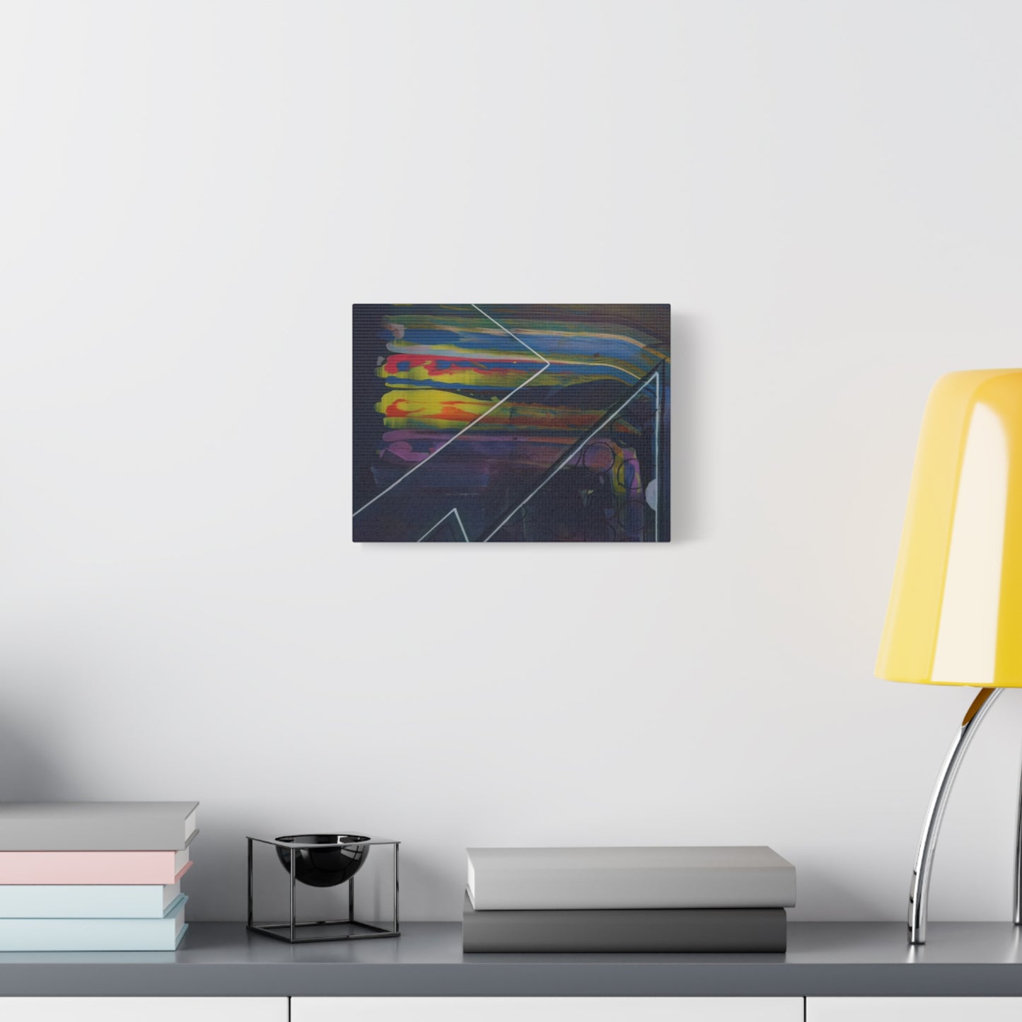 Abstract Geometric Canvas Art - 2025 astronomy – Colorful Drip Triangle Stretched Canvas