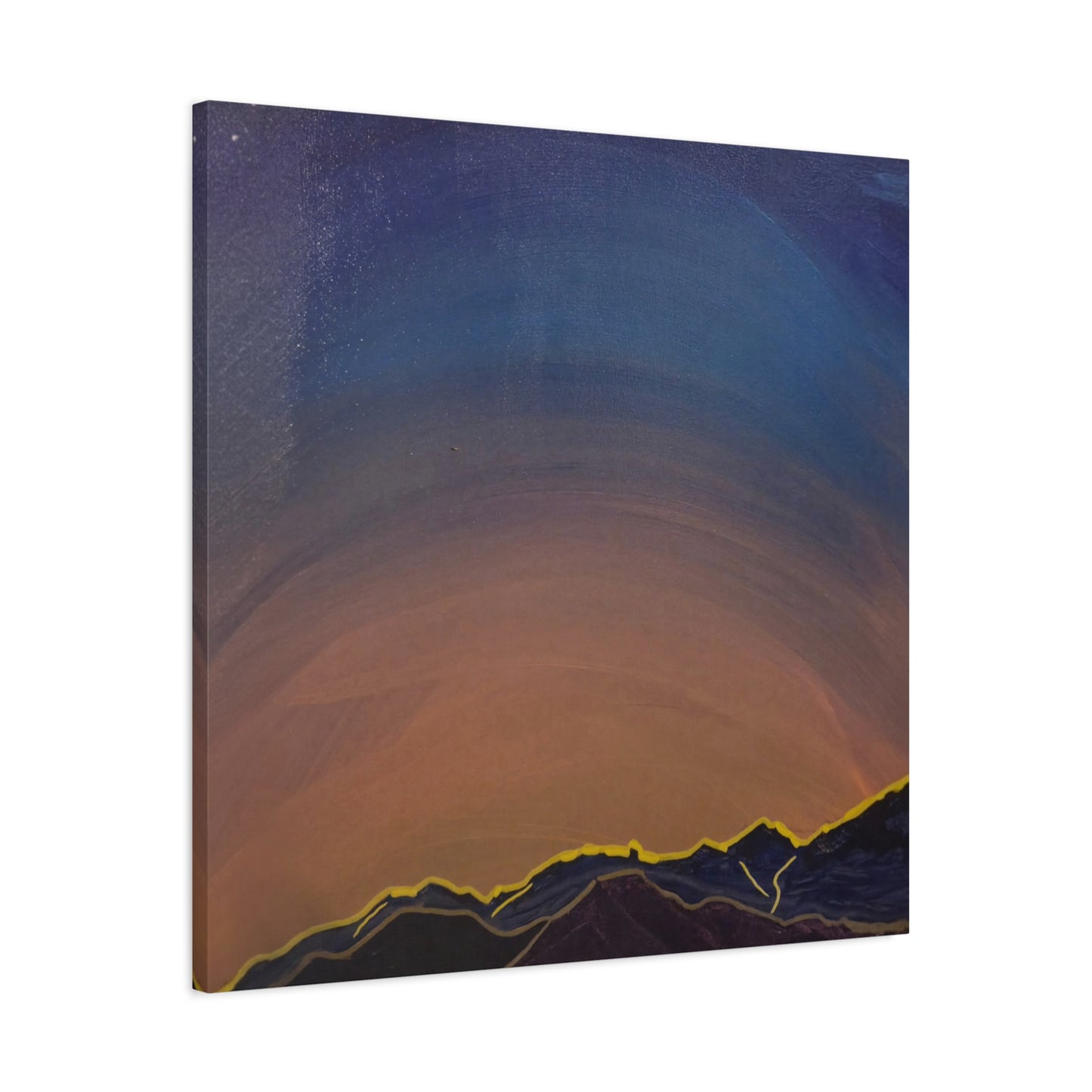 Sunset Mountain Canvas Wall Art - first light — Matte Stretched Landscape Print
