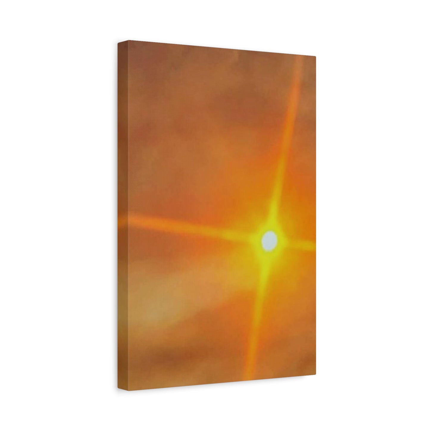 Sunburst Sunset Canvas Print — Warm Abstract Wall Art