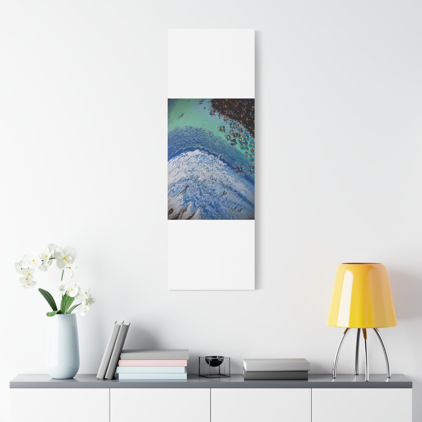 floetrol&flowers - Abstract Matte Canvas Print — Floral Accents Stretched Wall Art